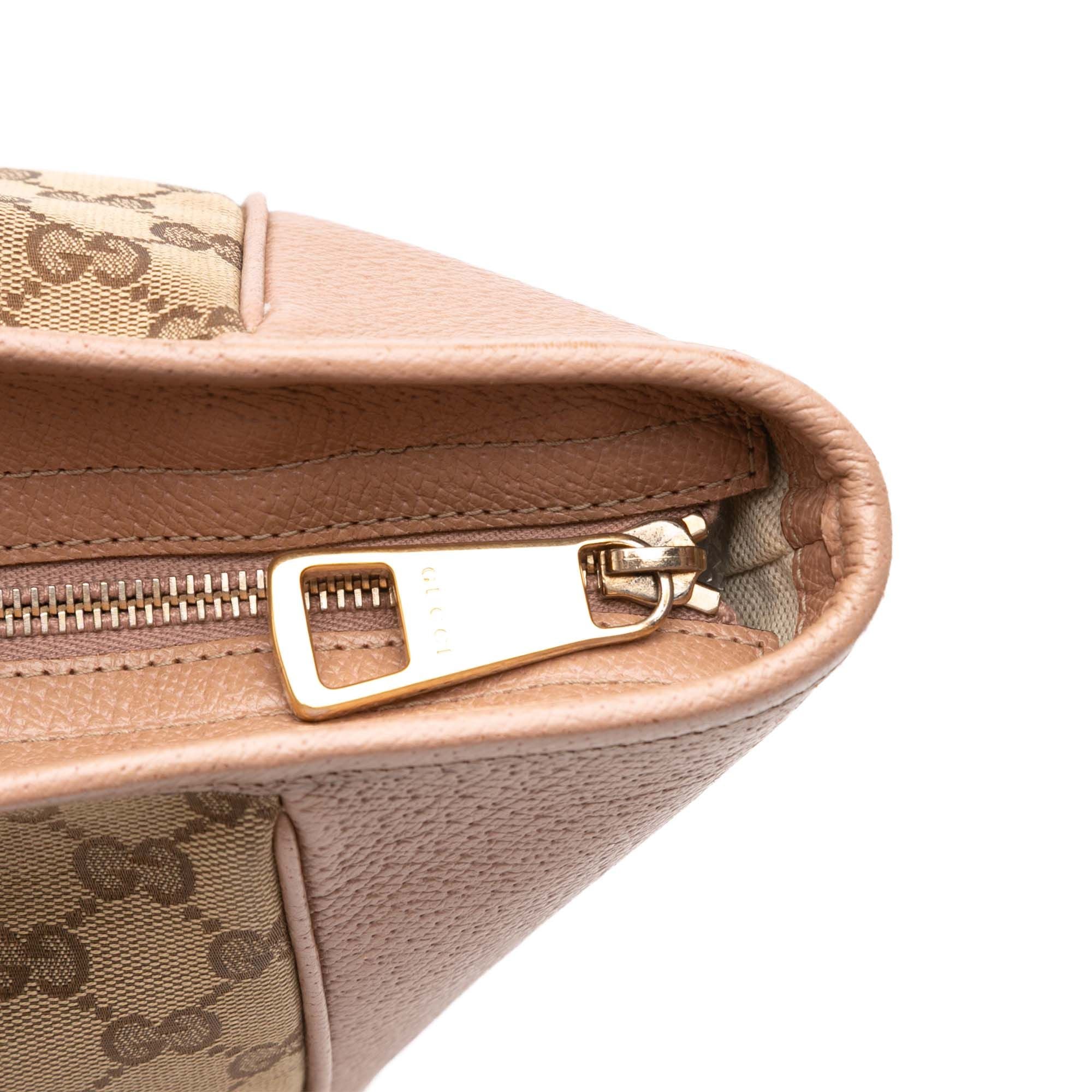 Gucci GG Canvas And Leather Bree Tote Pink