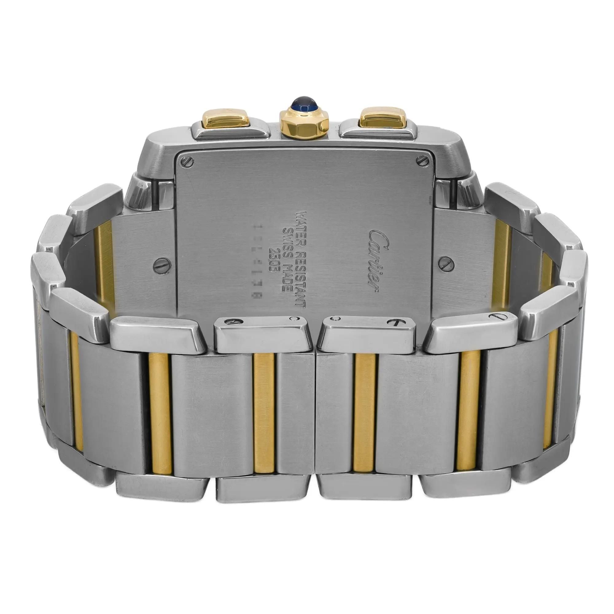 Cartier Tank Francaise Chronoflex Gold Steel Quartz Watch 2303 W51004Q4