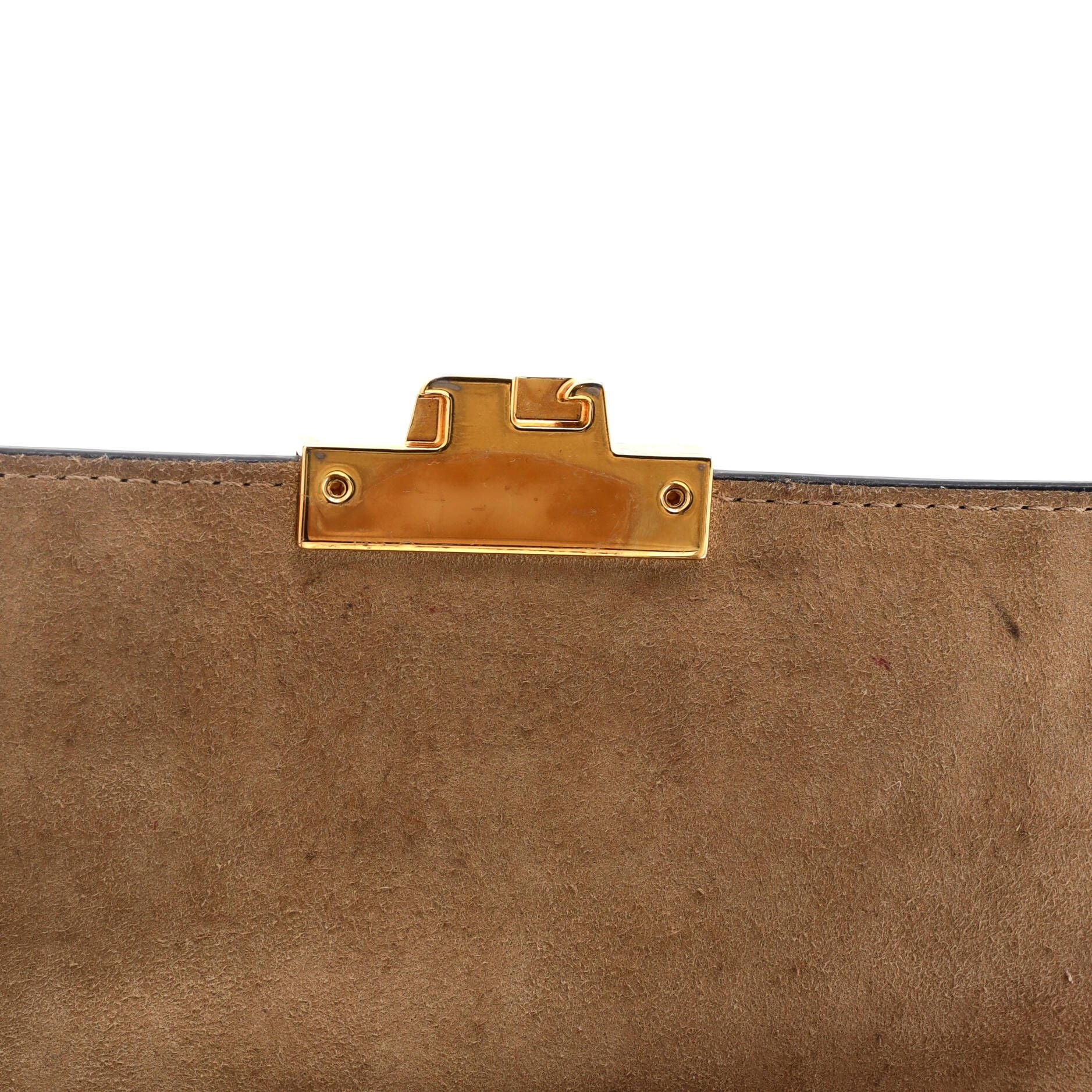 Fendi Kan U Shoulder Bag Zucca Embossed Leather Small