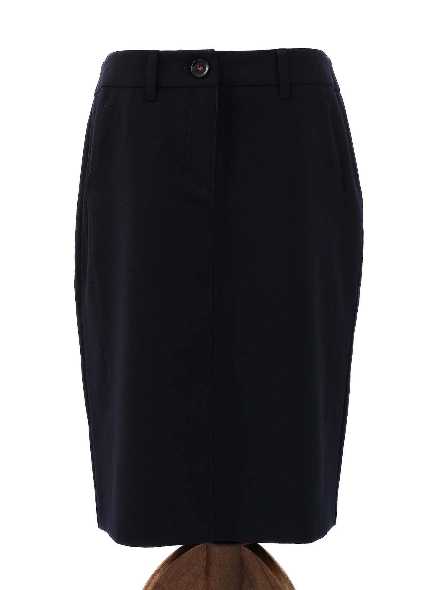 Excellent Marella Blue Pencil Skirt Size L Polyester with Pockets