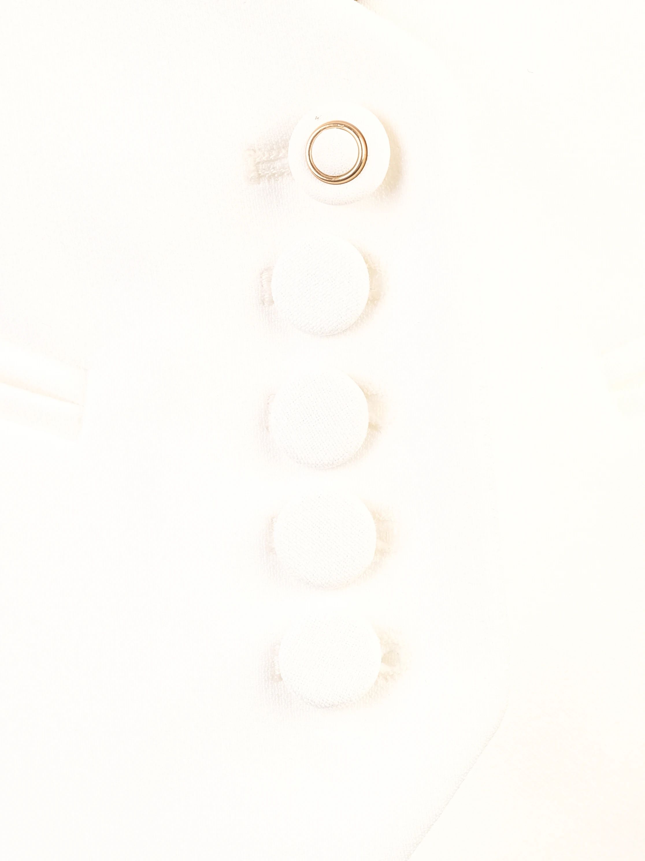 NEW Alexandre Vauthier White Formal Vest Size S Deep V-neck Design