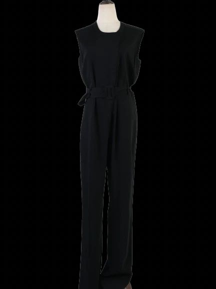 Excellent Maison Margiela Black Polyester Sleeveless Jumpsuit Size XL