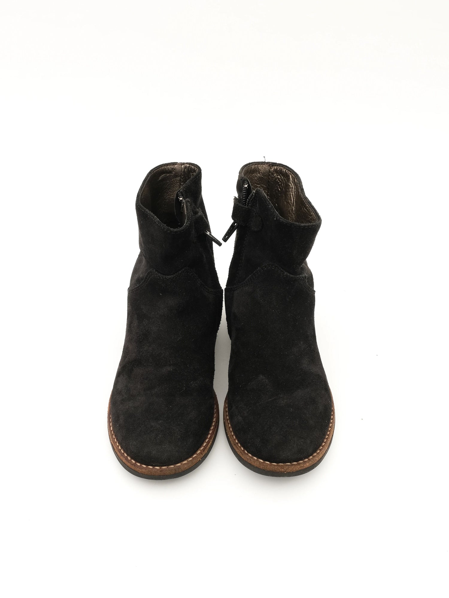 Excellent Bonpoint Black Leather Ankle Boots for Kids Size 28
