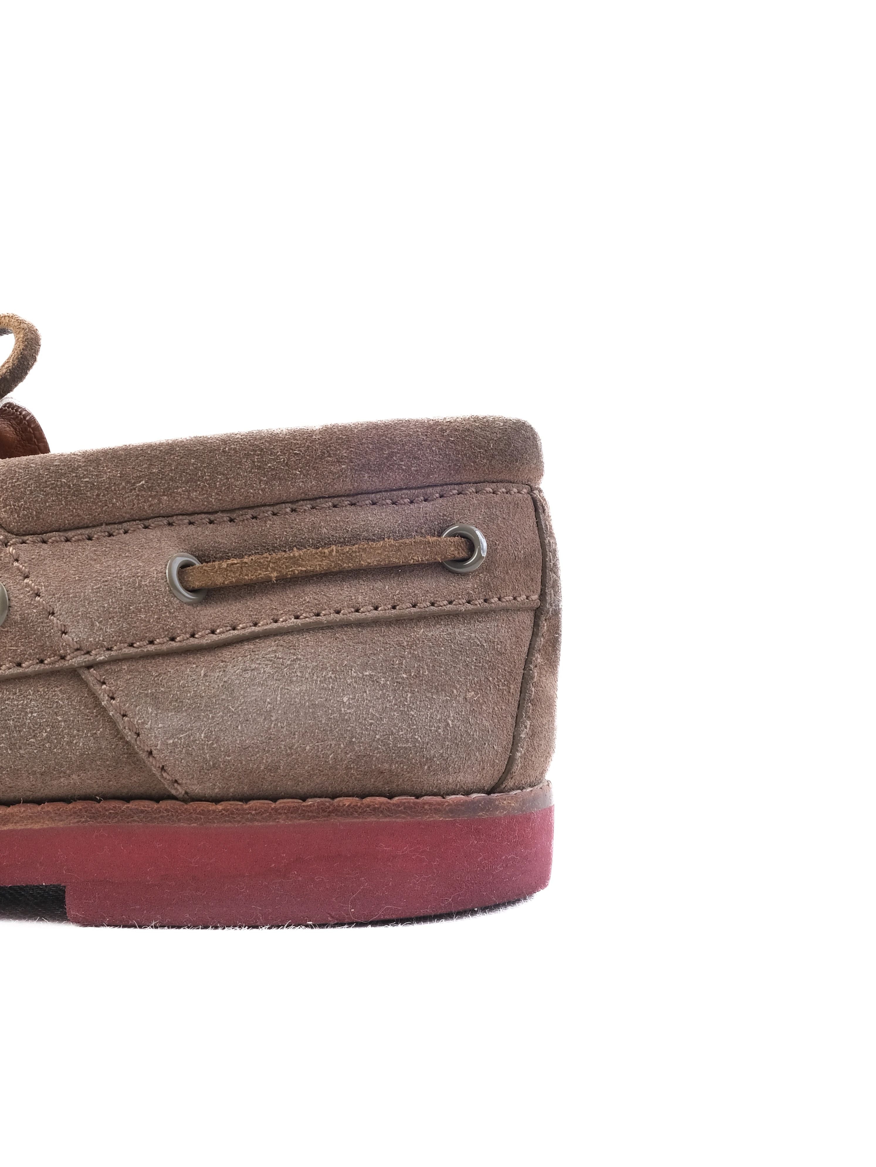 Excellent Louis Vuitton Green Genuine Suede Boat Shoes Size 43.5