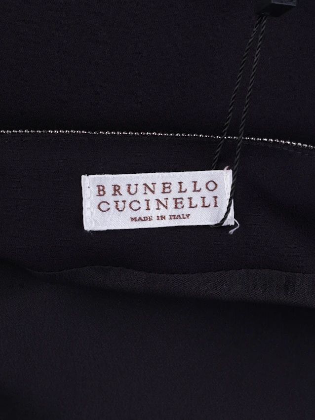 Excellent Brunello Cucinelli Blue Silk Dress Size M Women