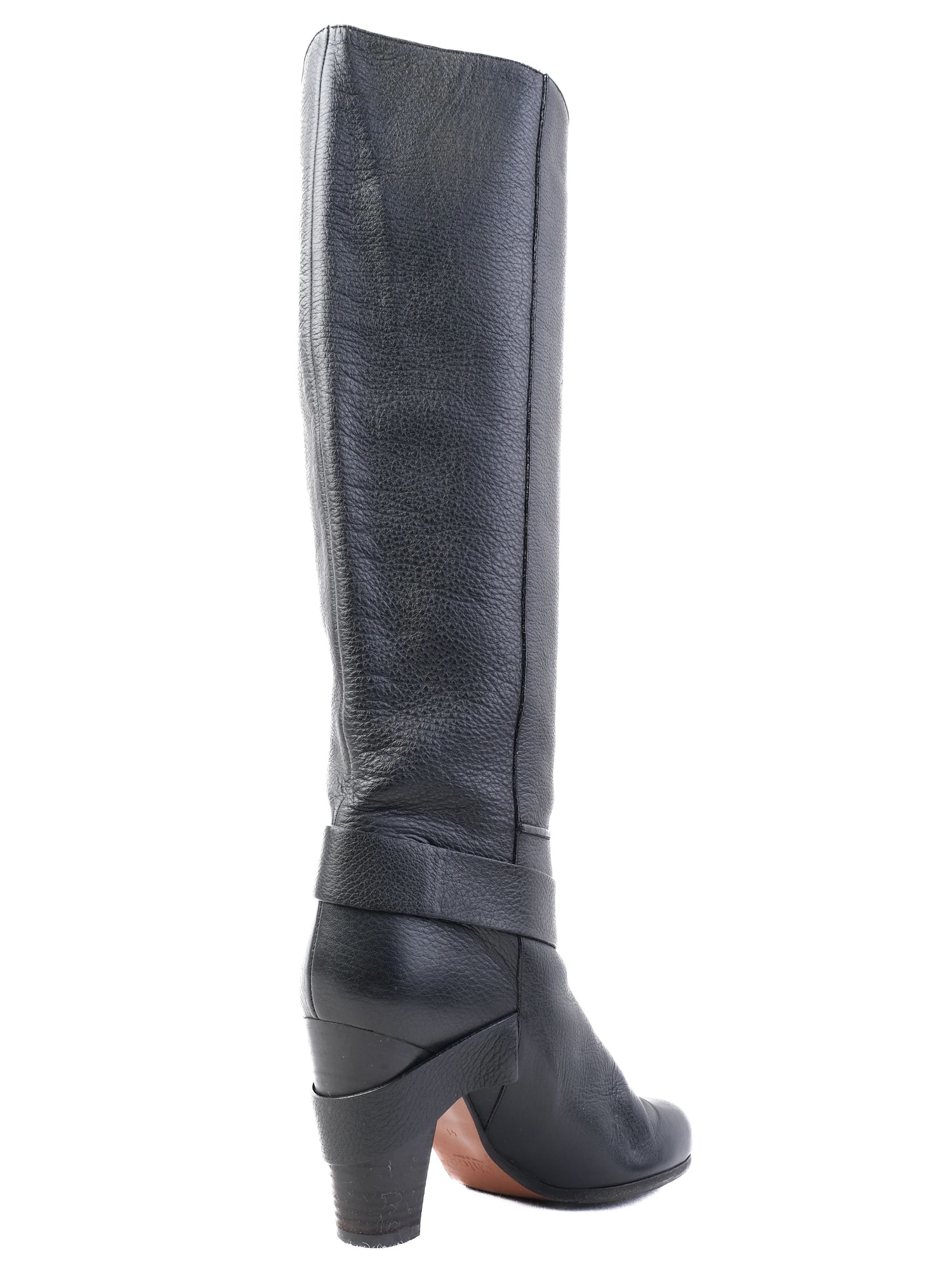 Excellent Chloe Black Leather Knee-High Boots Size 41
