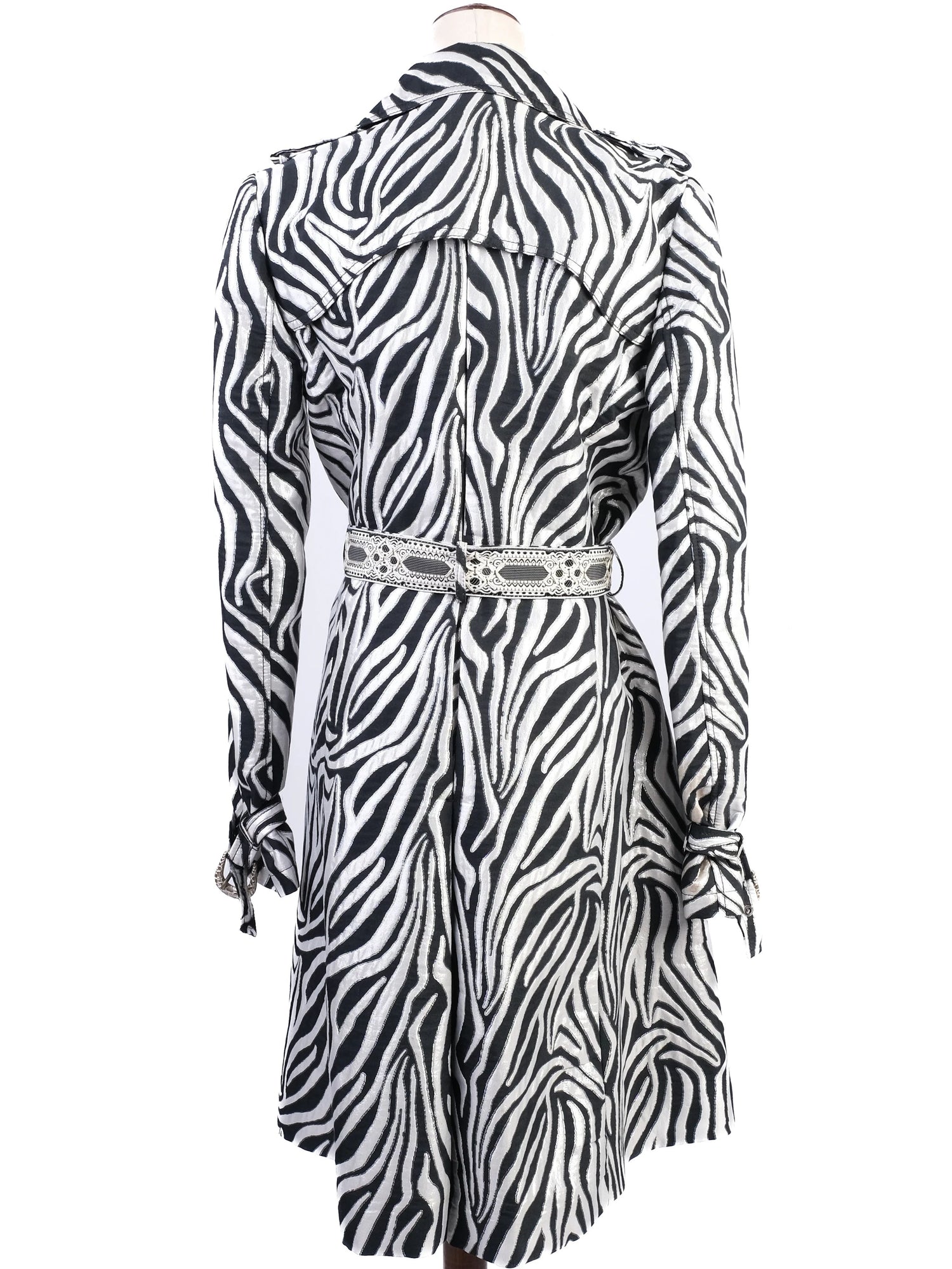 Class Roberto Cavalli Zebra-Patterned Coat Size M Excellent Condition