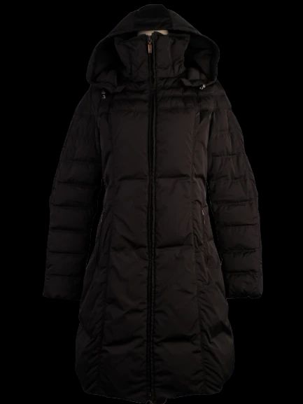 Excellent Moncler Black Puffer Coat with Hood Size L