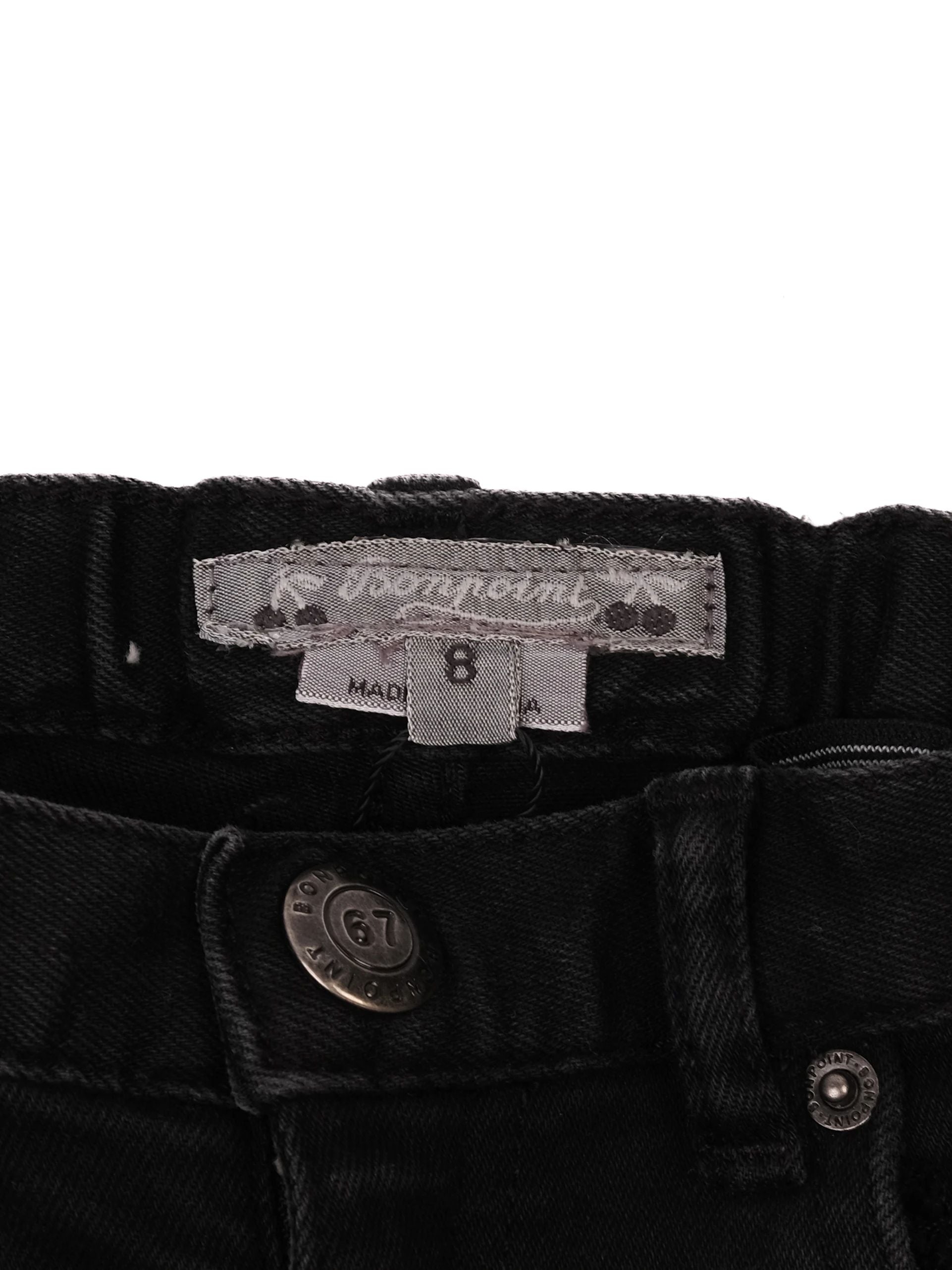 Excellent Bonpoint Black Cotton Jeans Size 8 for Kids