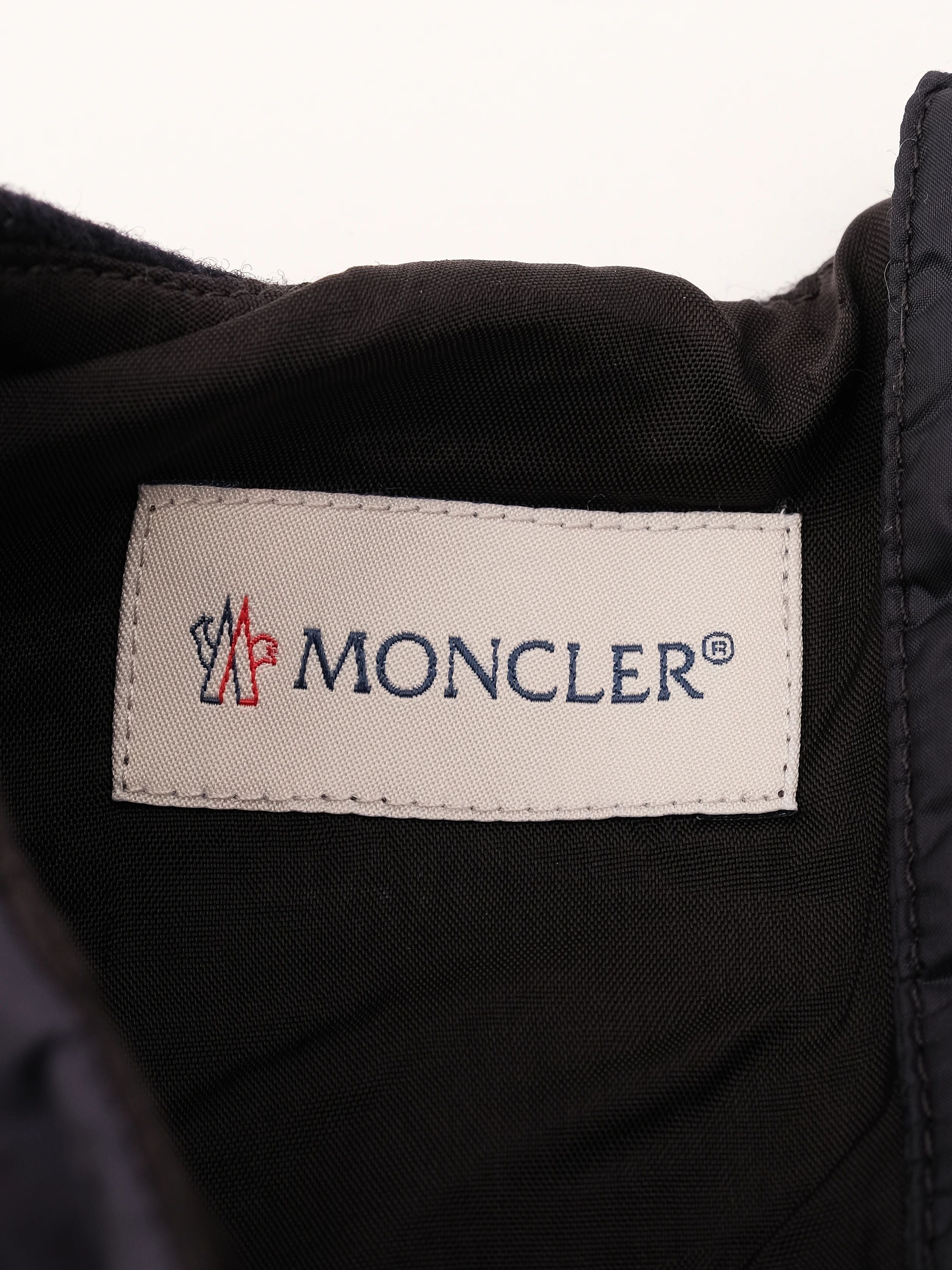Perfect Moncler Kids Blue Wool Dress Size 8 with Gold Trims