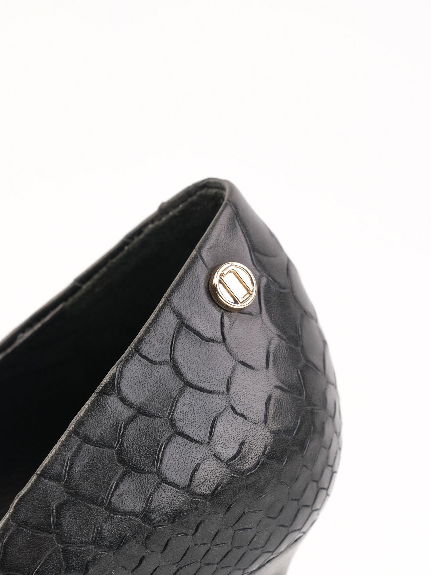 Excellent Laurel Black Leather High-Heeled Shoes Size 37