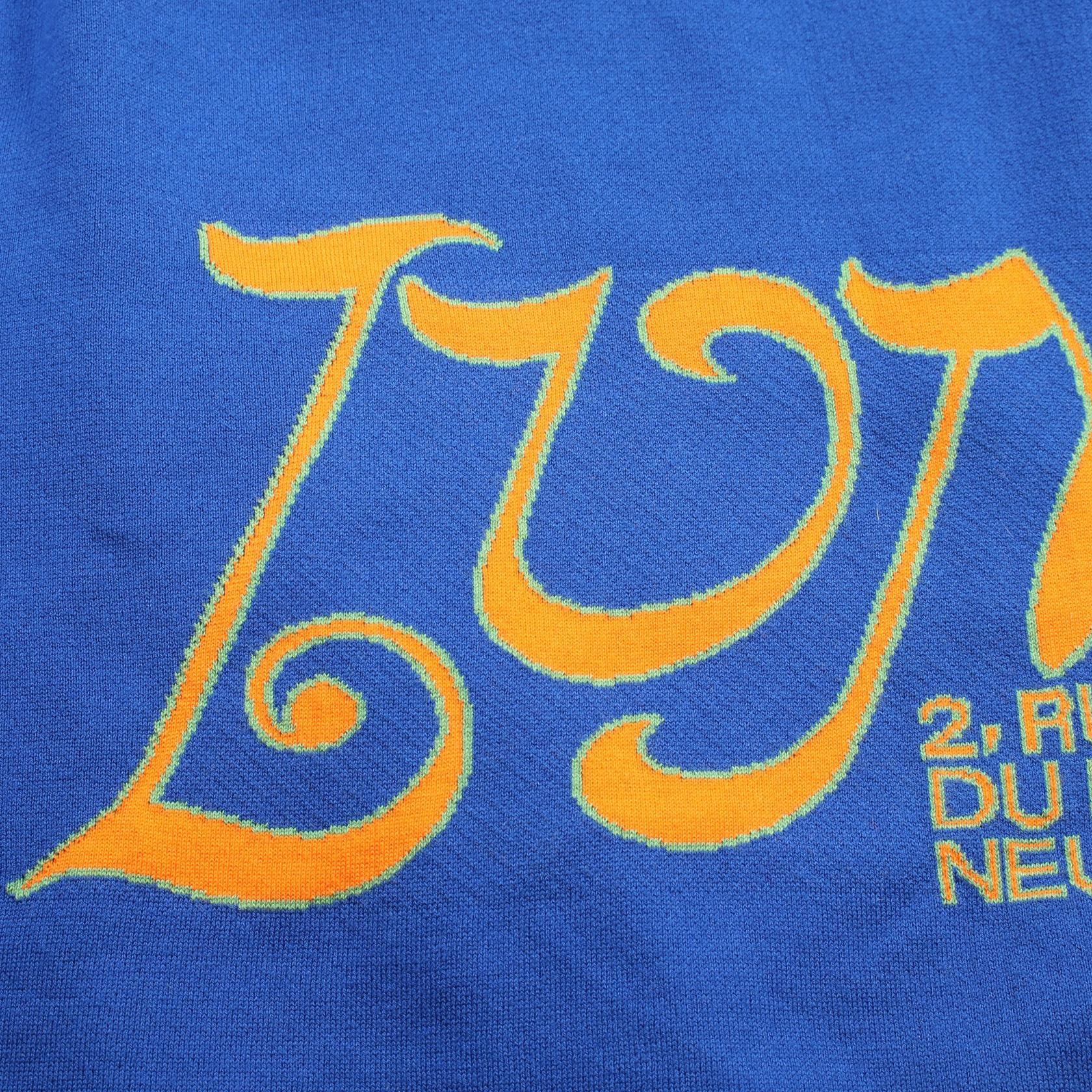 Louis Vuitton Lvm Intarsia Knit Rm 211m Zlw Hkn 15w Cotton Blue Mens L