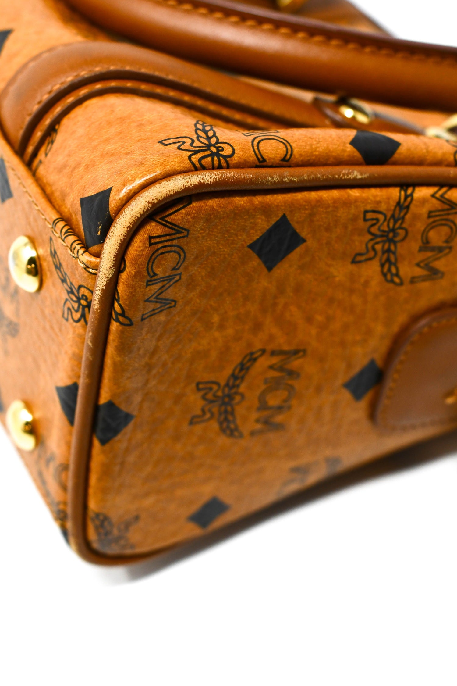 MCM Boston Bag Cognac Viseto