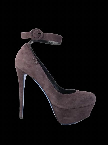 Excellent Easy by Loriblu Gray Leather High-Heeled Pump Size 39