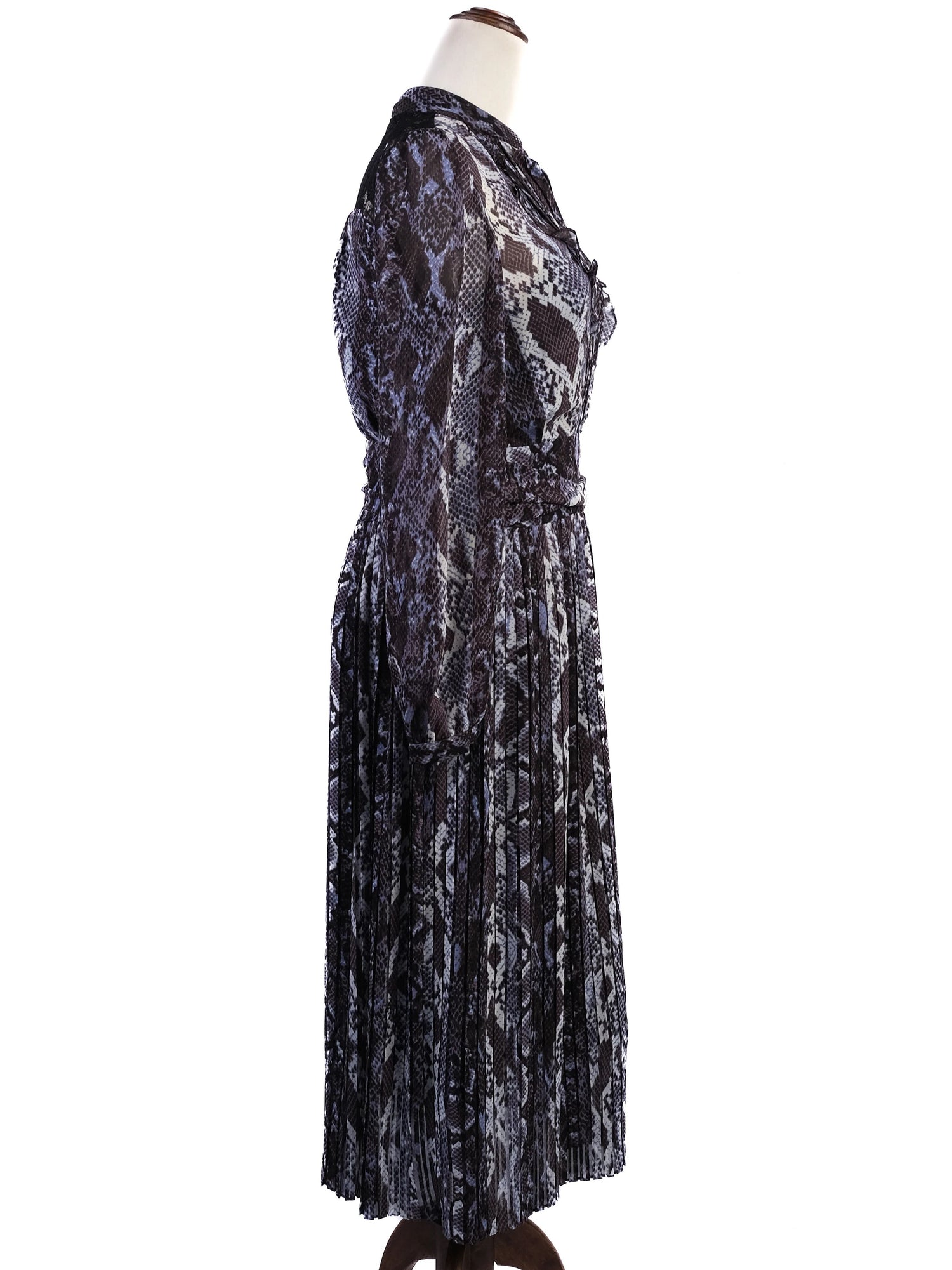 Excellent Karen Millen Purple Snake Print Dress Size N/A