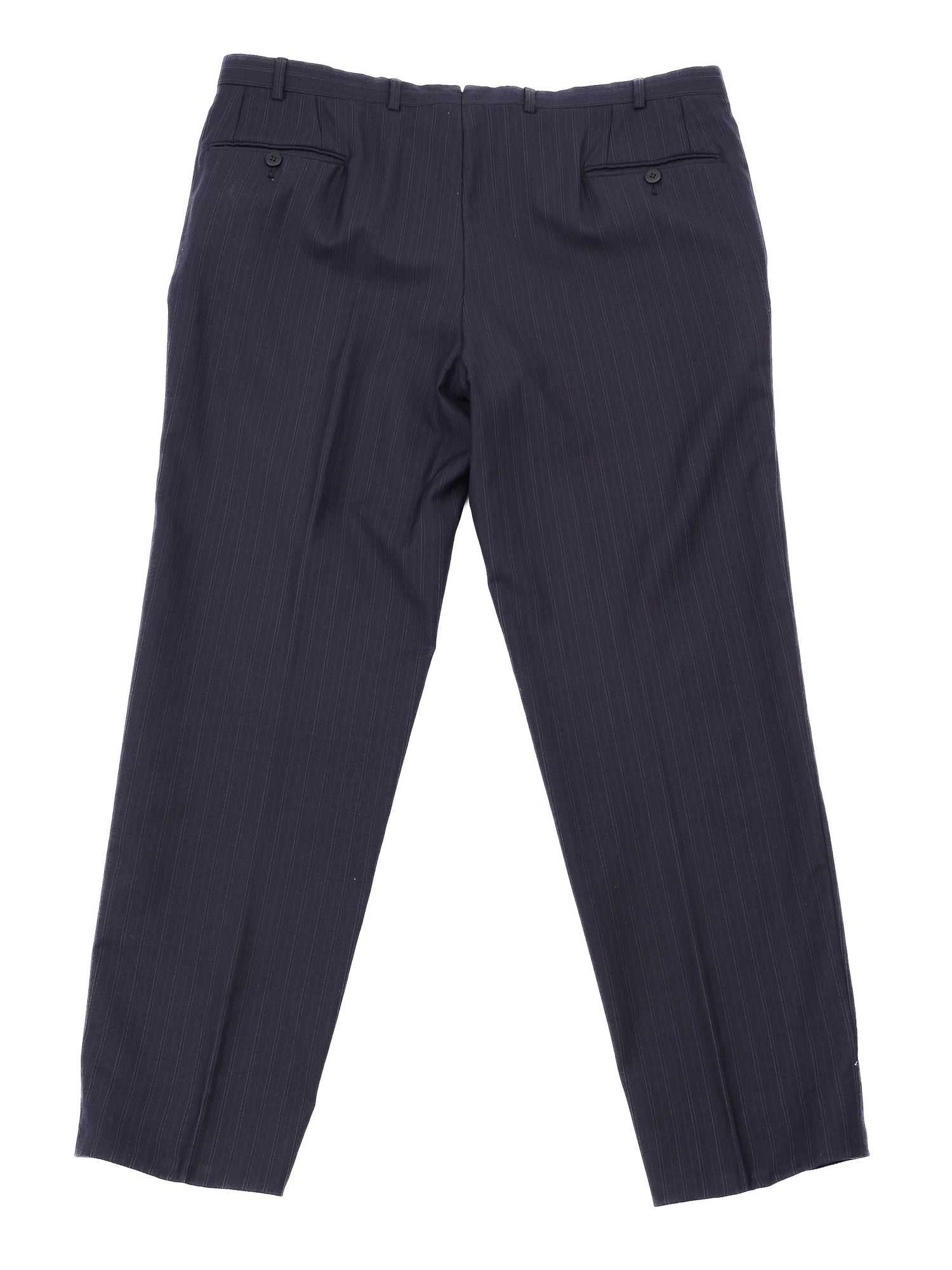 BRIONI Excellent Blue Cupro Suit Jacket Size XL Dark Pinstripe