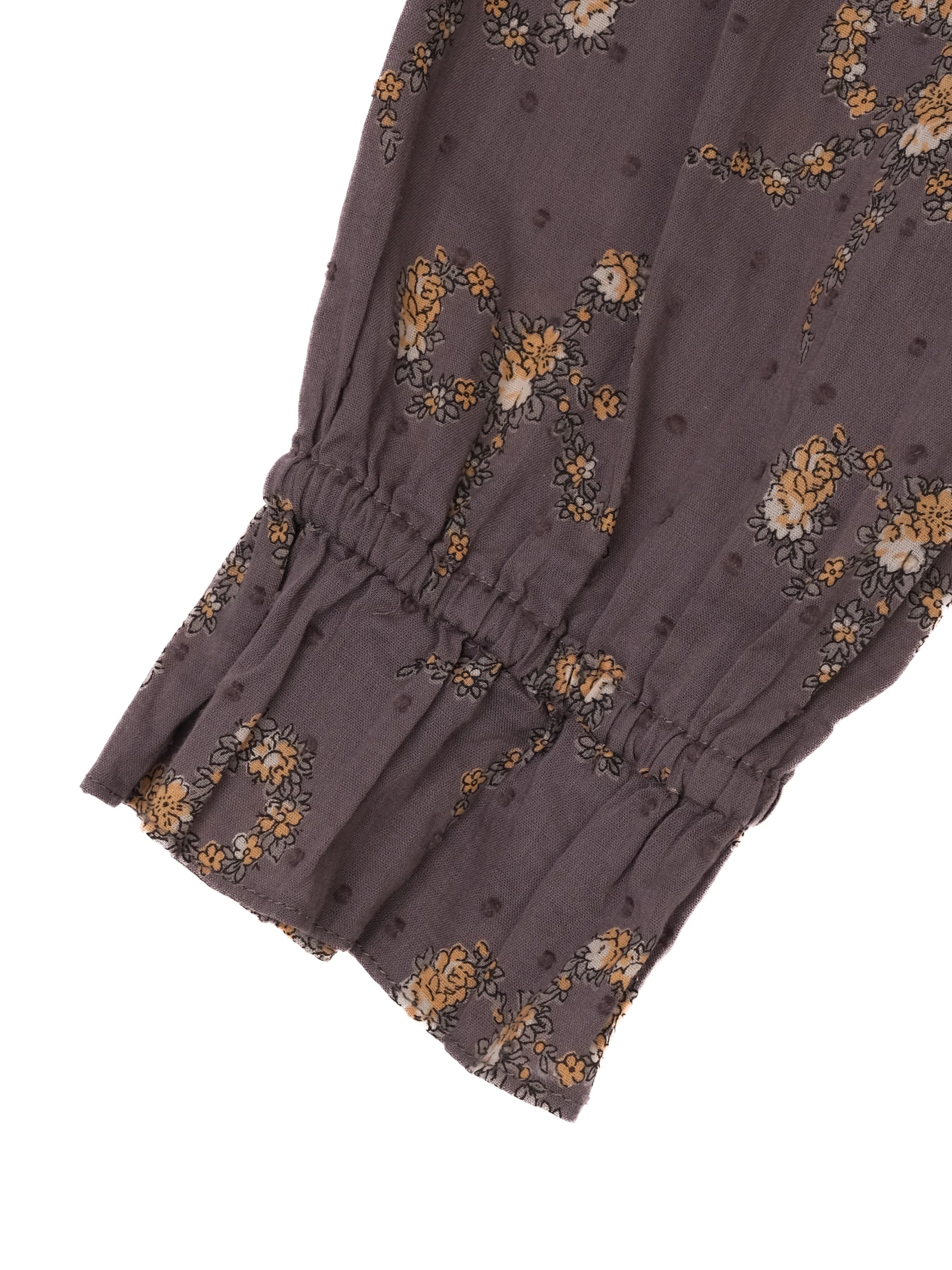 Excellent Bonpoint Gray Floral Dress Size 8 for Kids