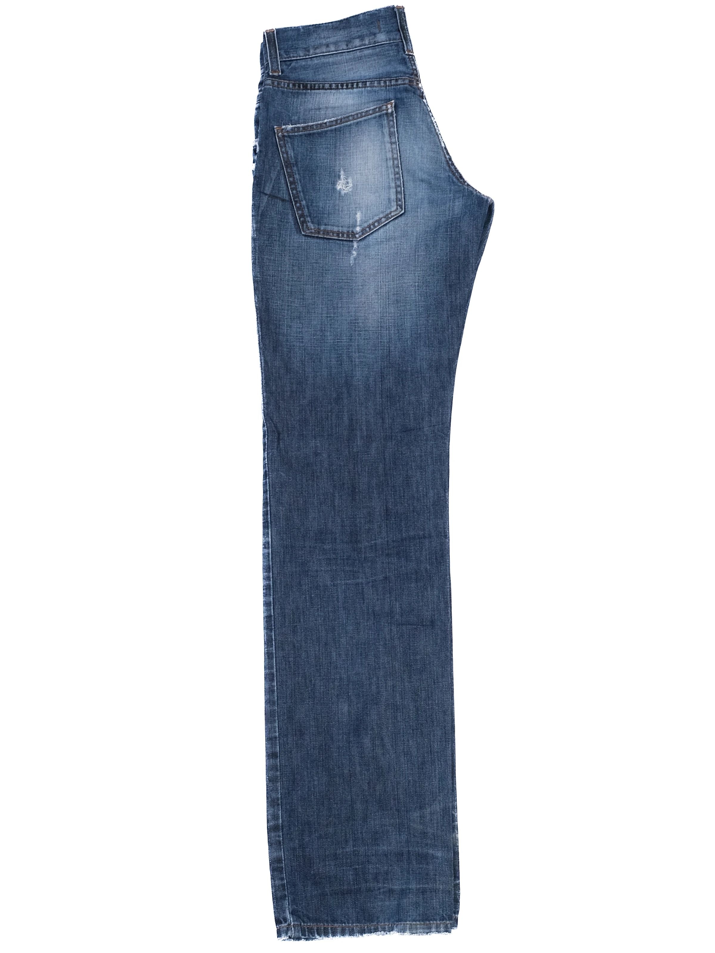 Excellent Dolce Gabbana Blue Distressed Jeans Size XS Men