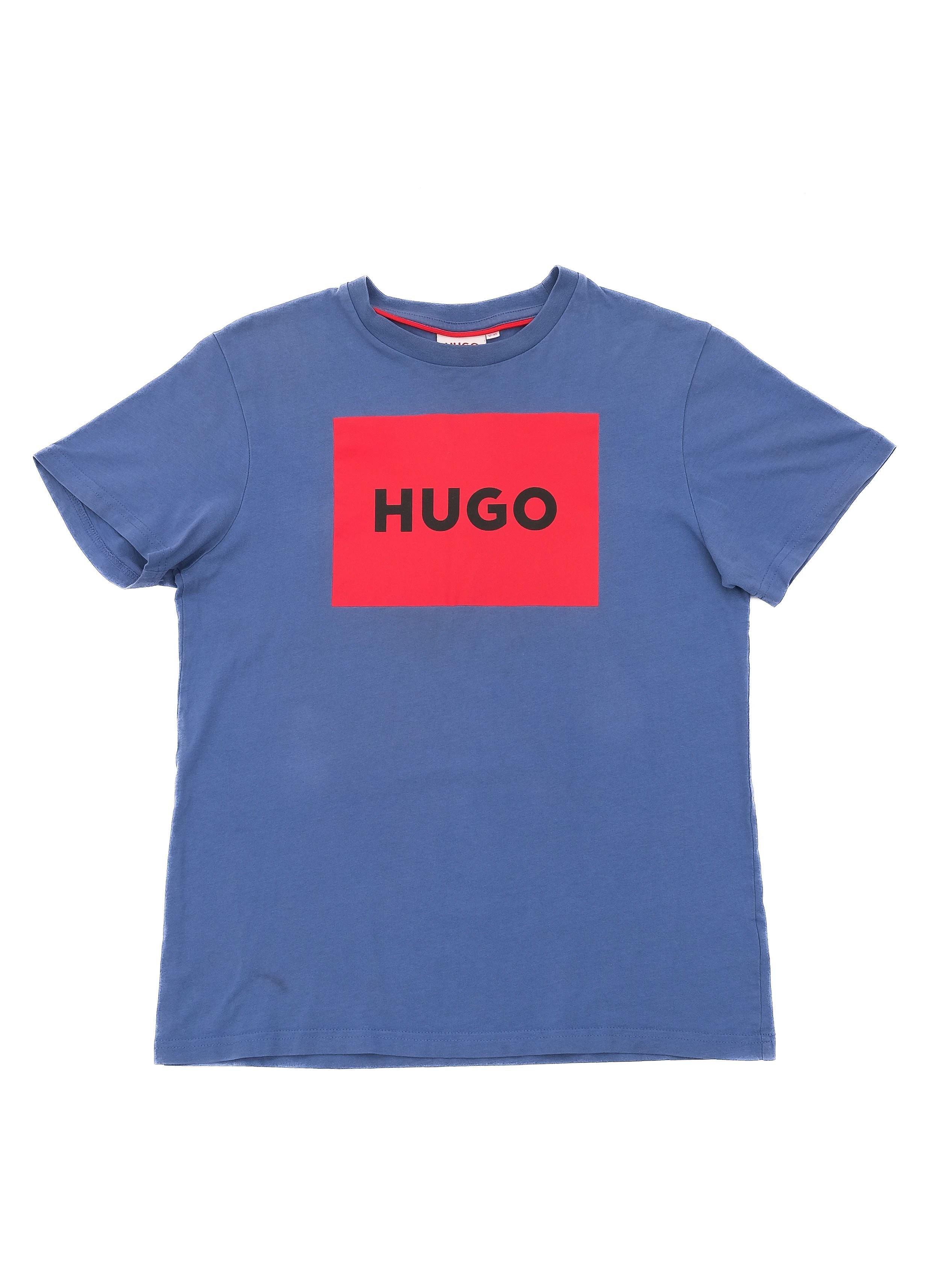 Excellent Hugo Blue Cotton T-Shirt for Kids, Size 12-XS