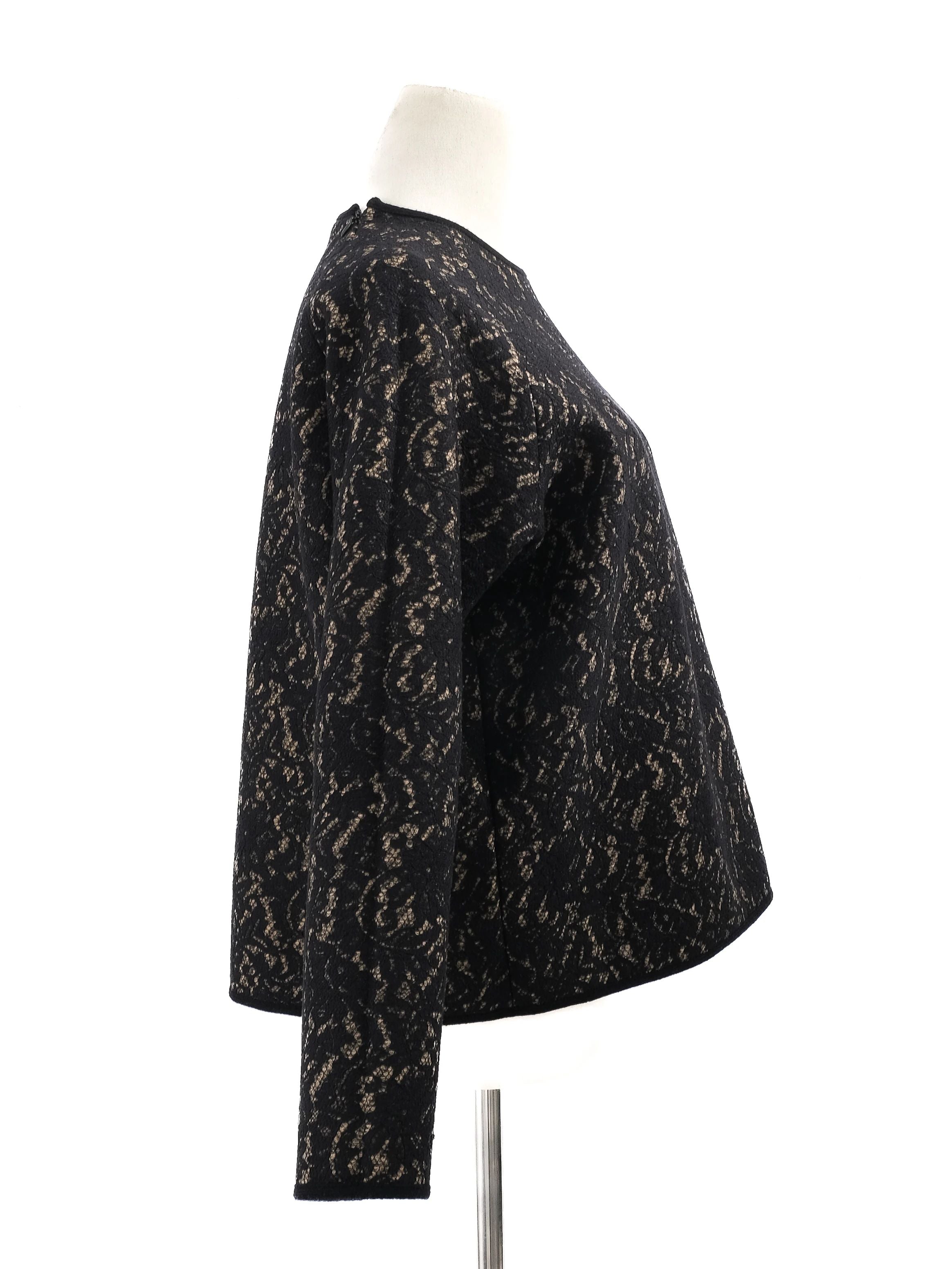 NEW N21 Black Wool Sweater Size M with Abstract Pattern