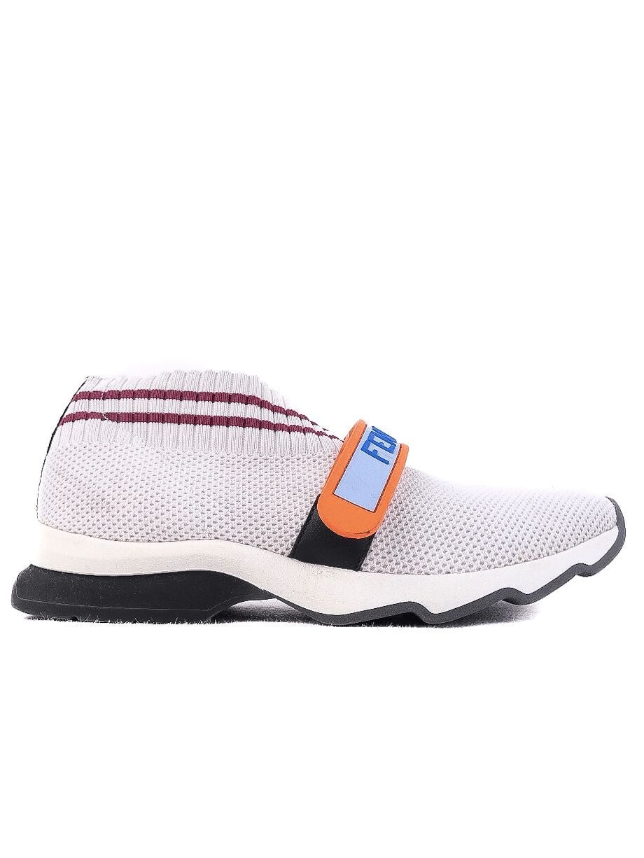 Perfect Fendi White Sneakers with Red Stripes Size 37 Women