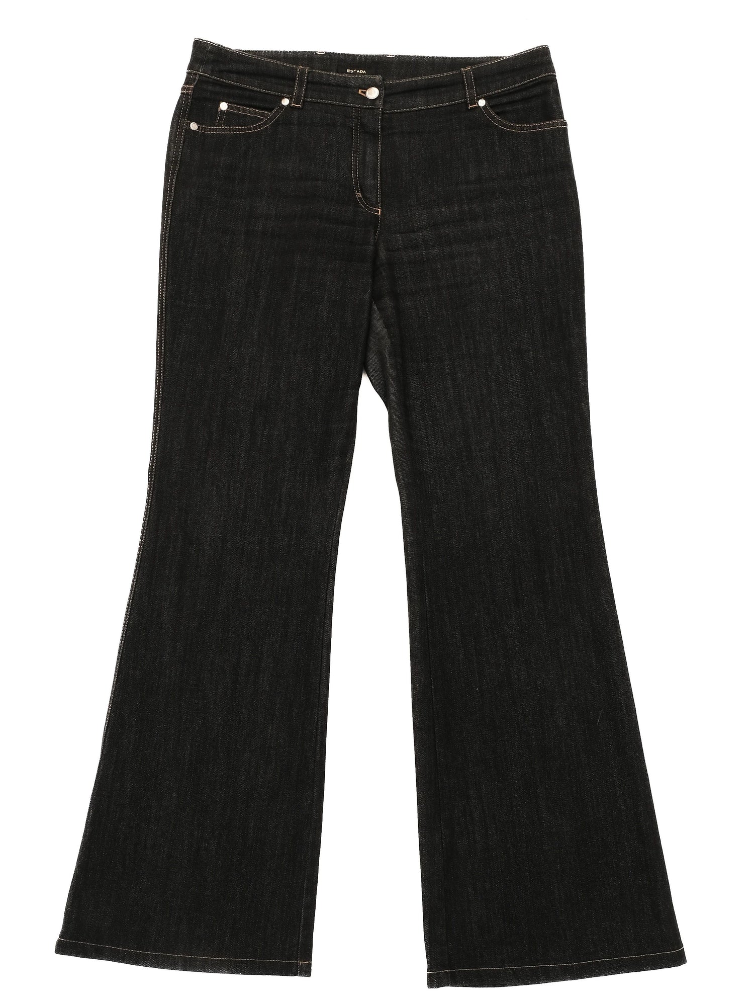 Excellent Escada Black Flare Jeans Size M Women&