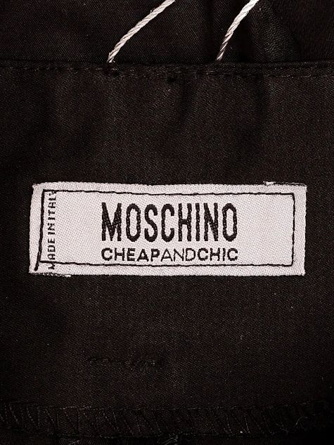 Excellent Moschino Black Cotton Pants Size L for Women