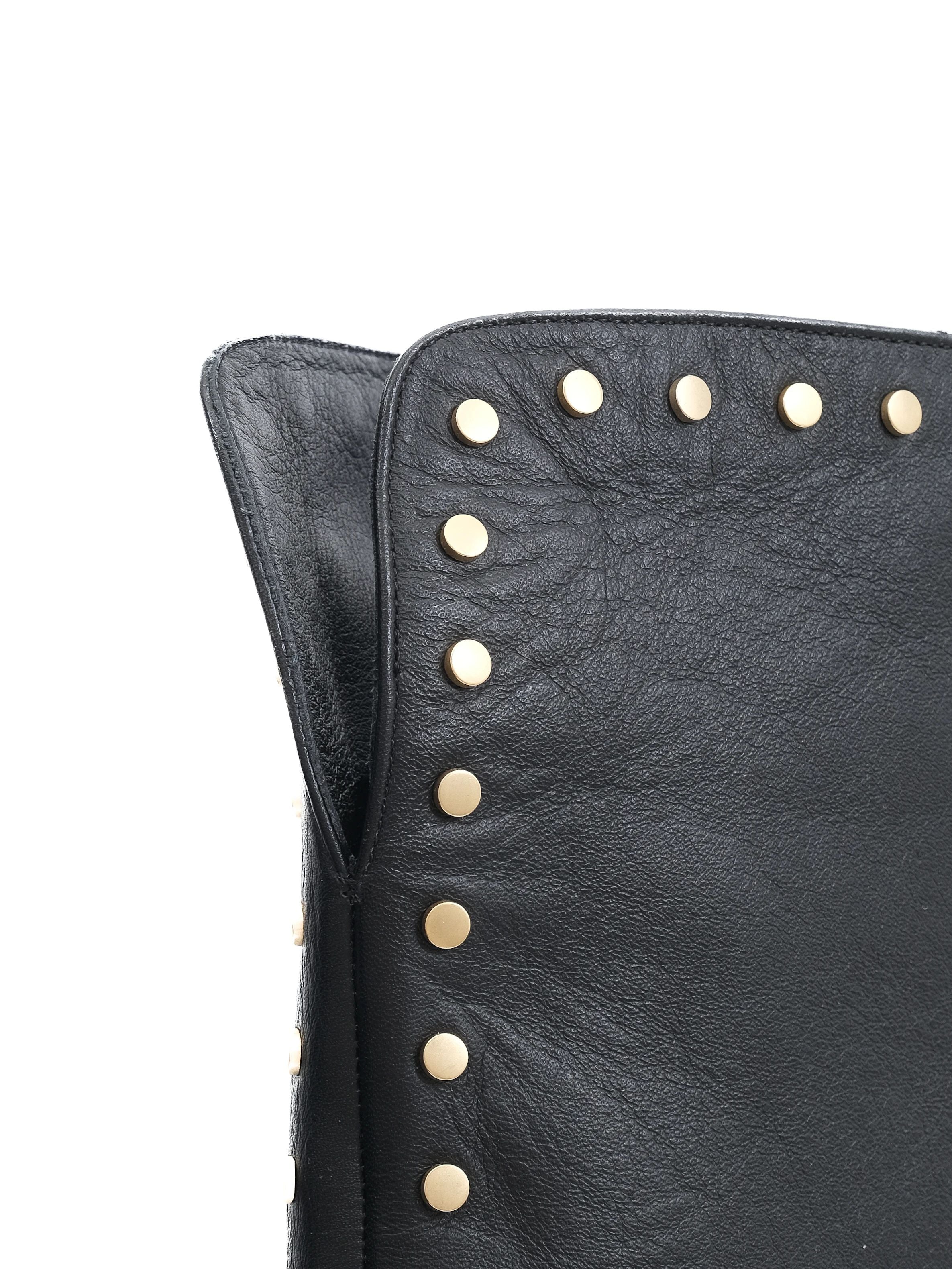 Excellent Jimmy Choo Black Leather Knee-High Boots Size 37