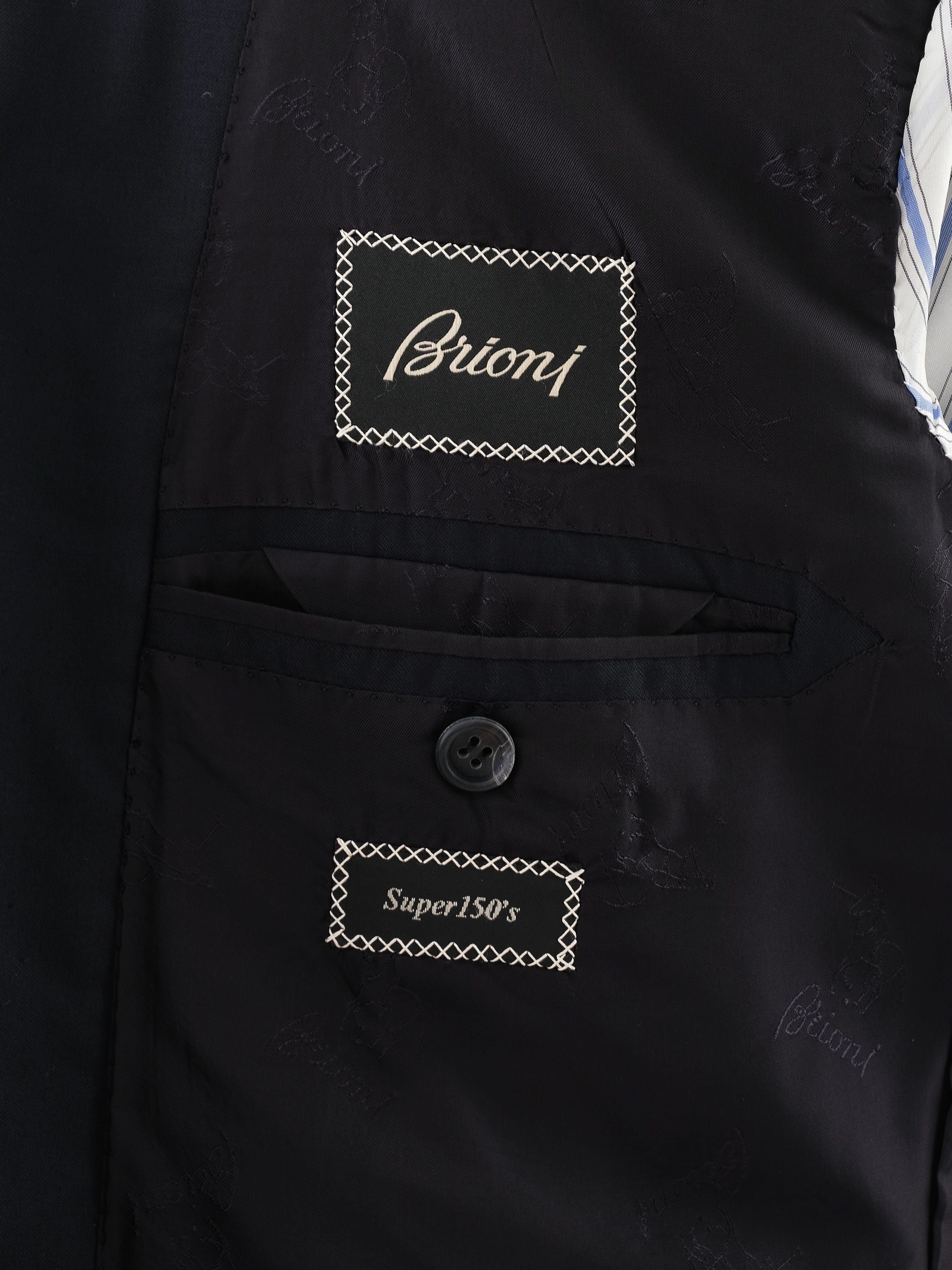 EXCELLENT Brioni Blue Wool Suit Jacket Size XL Classic Design