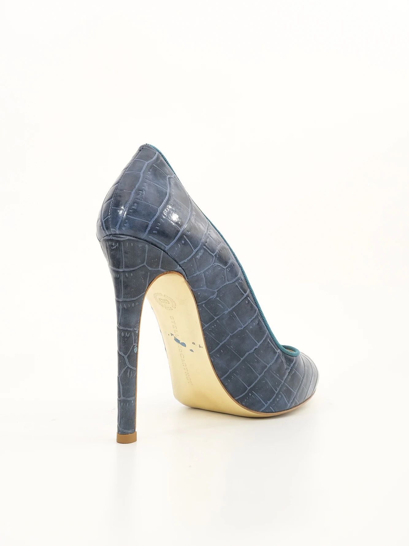 Good Stella McCartney Blue Leather High-Heeled Shoes Size 37.5