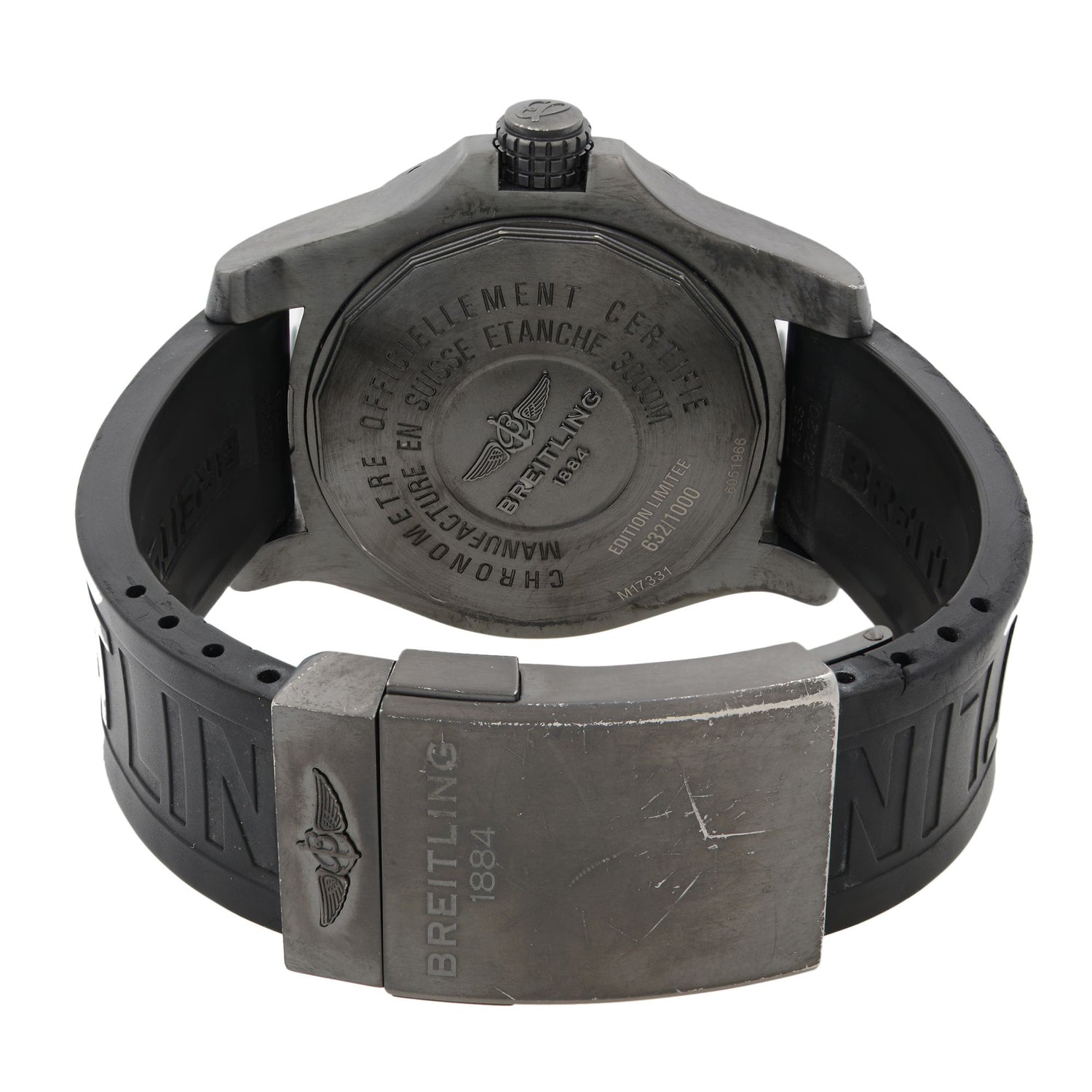 Breitling Avenger II Seawolf Black Steel Automatic Mens Watch M17331E2/I530-153S