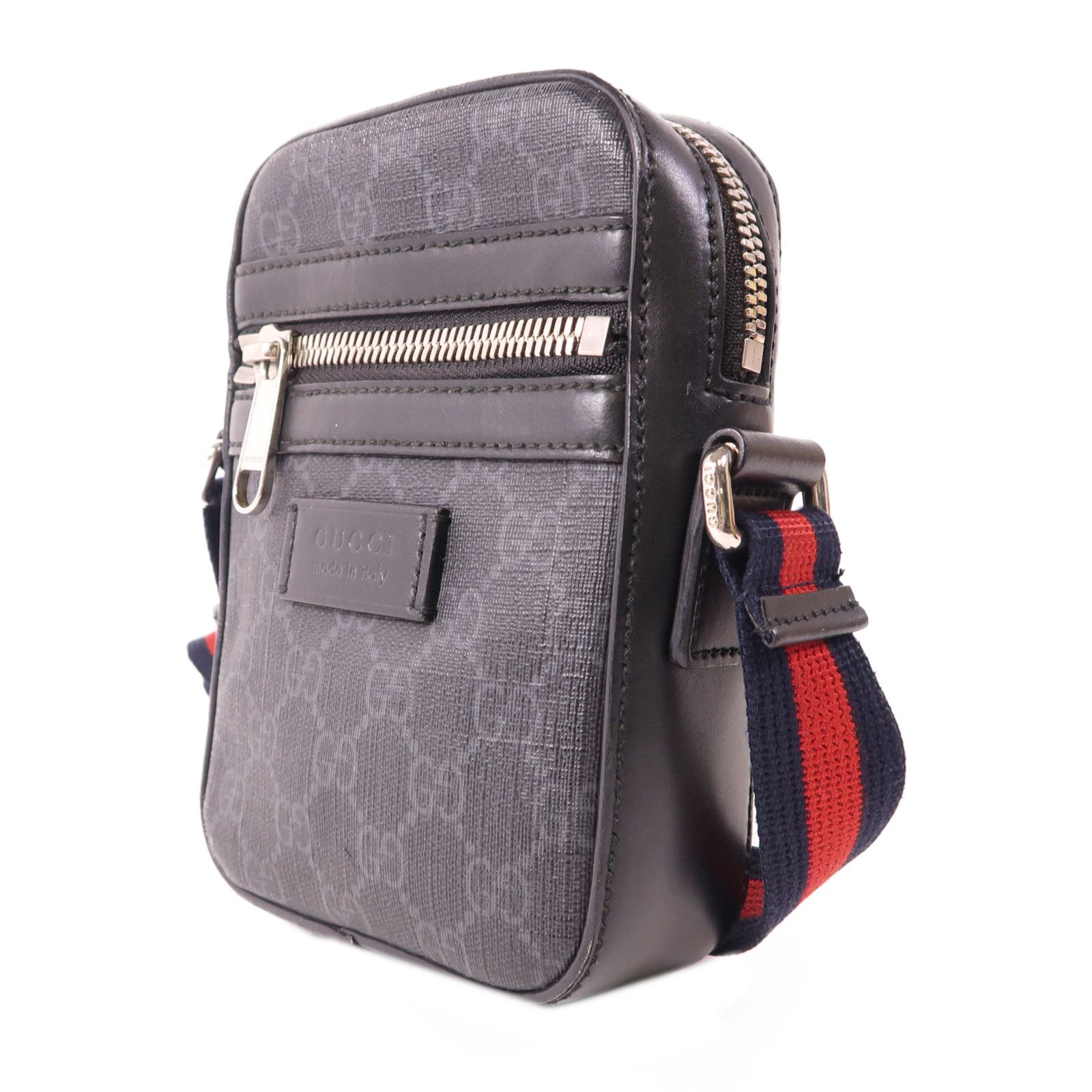 Gucci GG Supreme Monogram Appia Calfskin Web Small Camera Messenger Bag