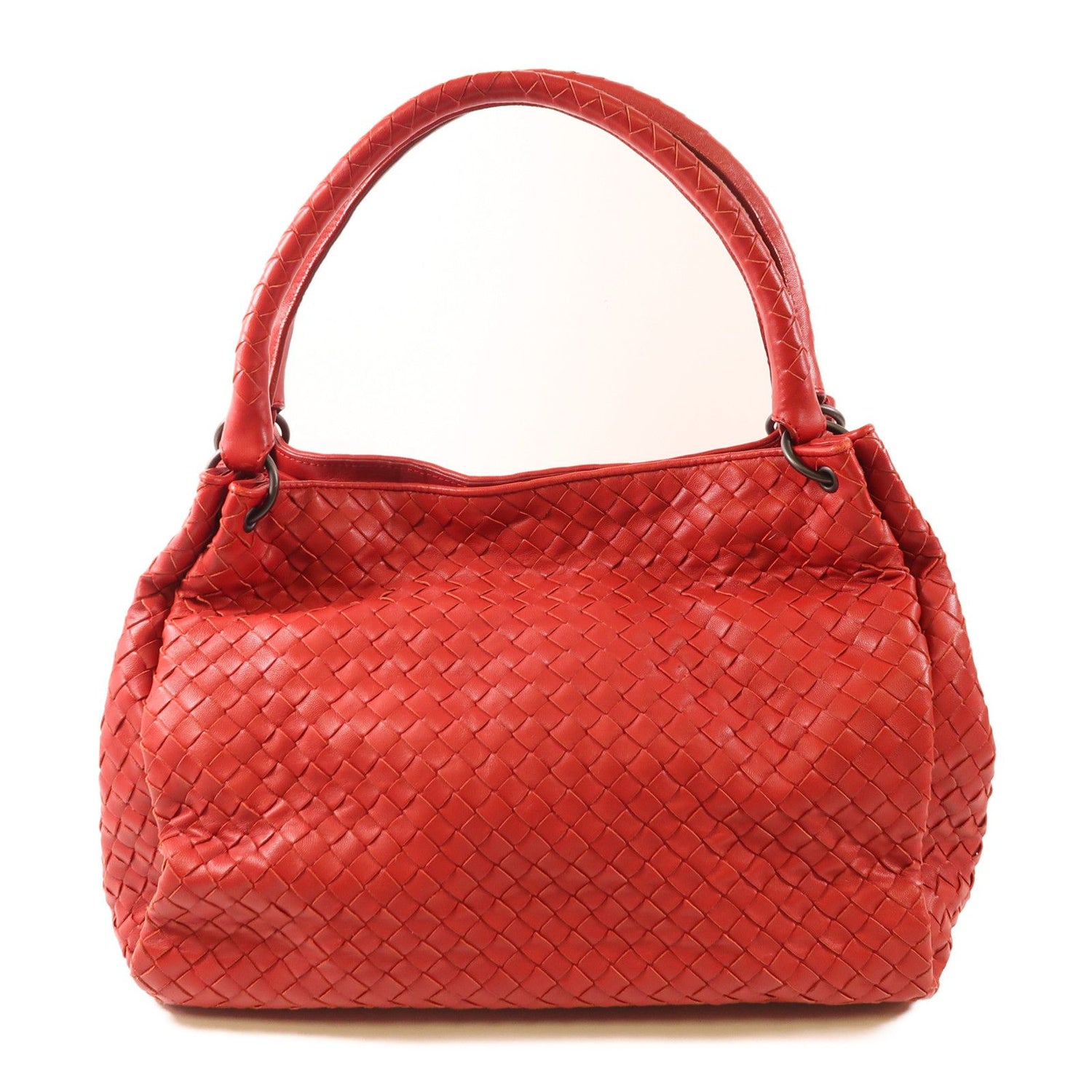 Bottega Veneta Sheepskin Leather Shoulder Bag Red Lambskin (sheep Leather)