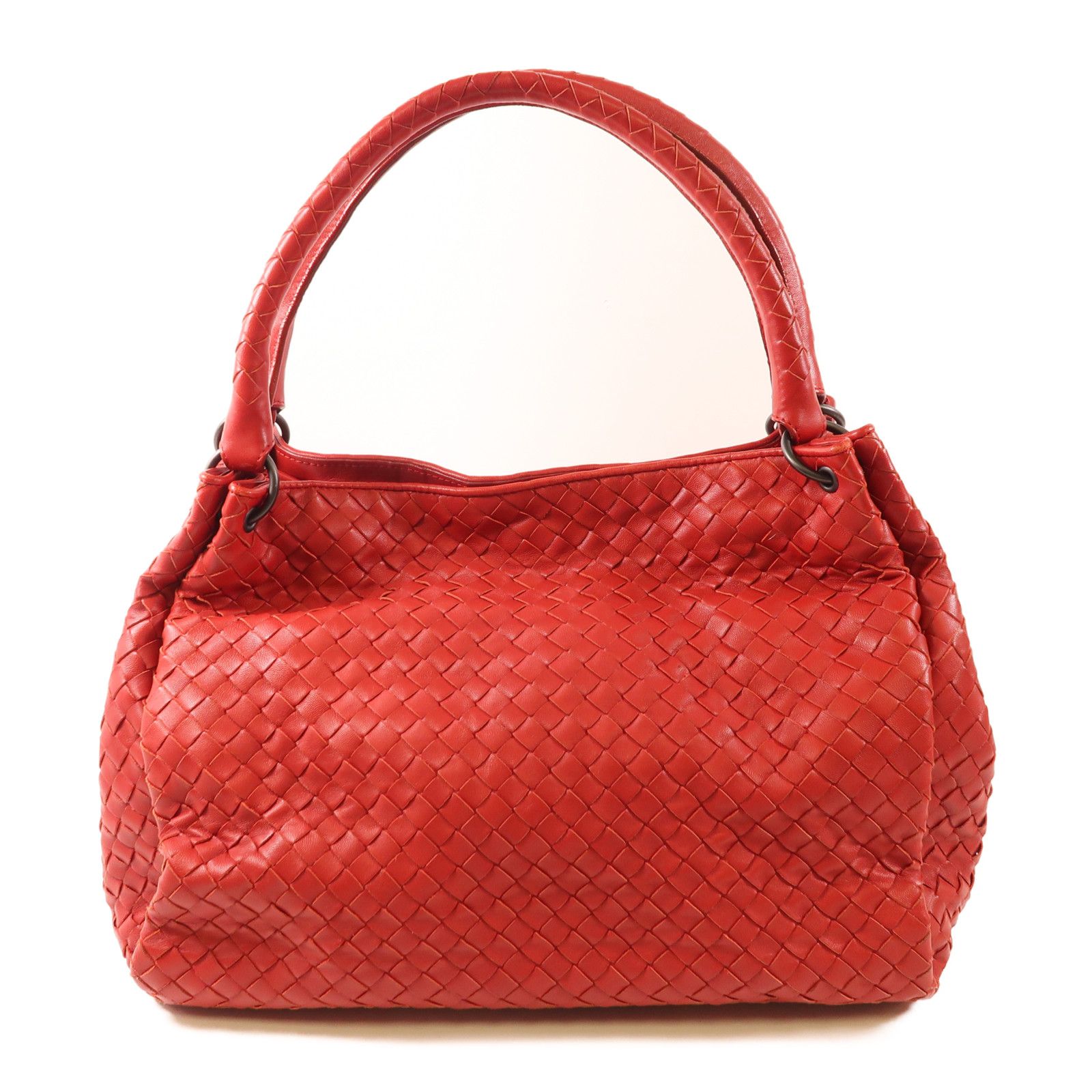 Bottega Veneta Sheepskin Leather Shoulder Bag Red Lambskin (sheep Leather)