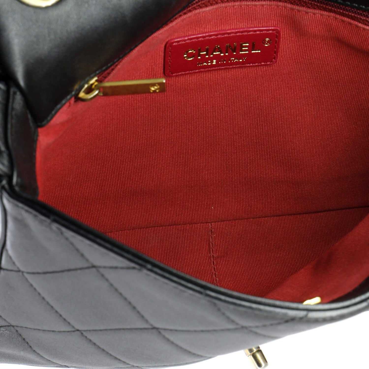 Chanel Chain Handle Flap Bag Quilted Calfskin