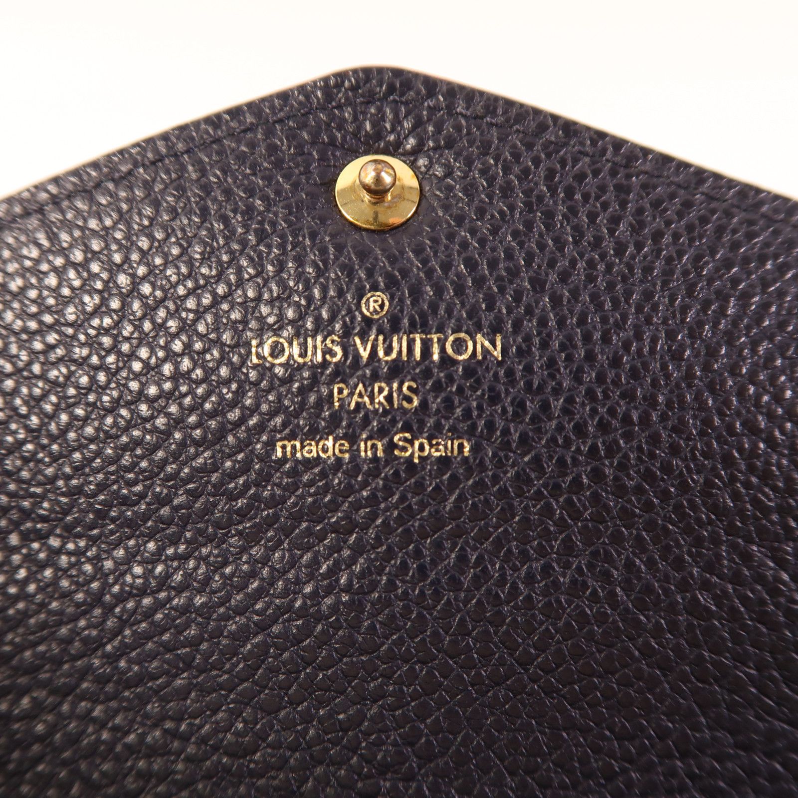 Louis Vuitton Empreinte Sarah Long Wallet Navy Blue Bifoldpurse M 61182