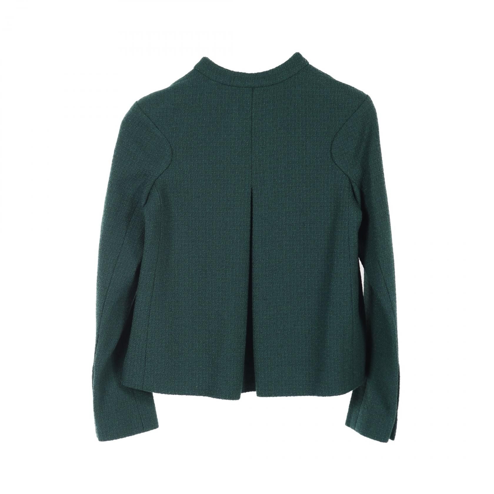 Chanel Green Coco Mark Button Other Jackets Wool P 51896v 38682