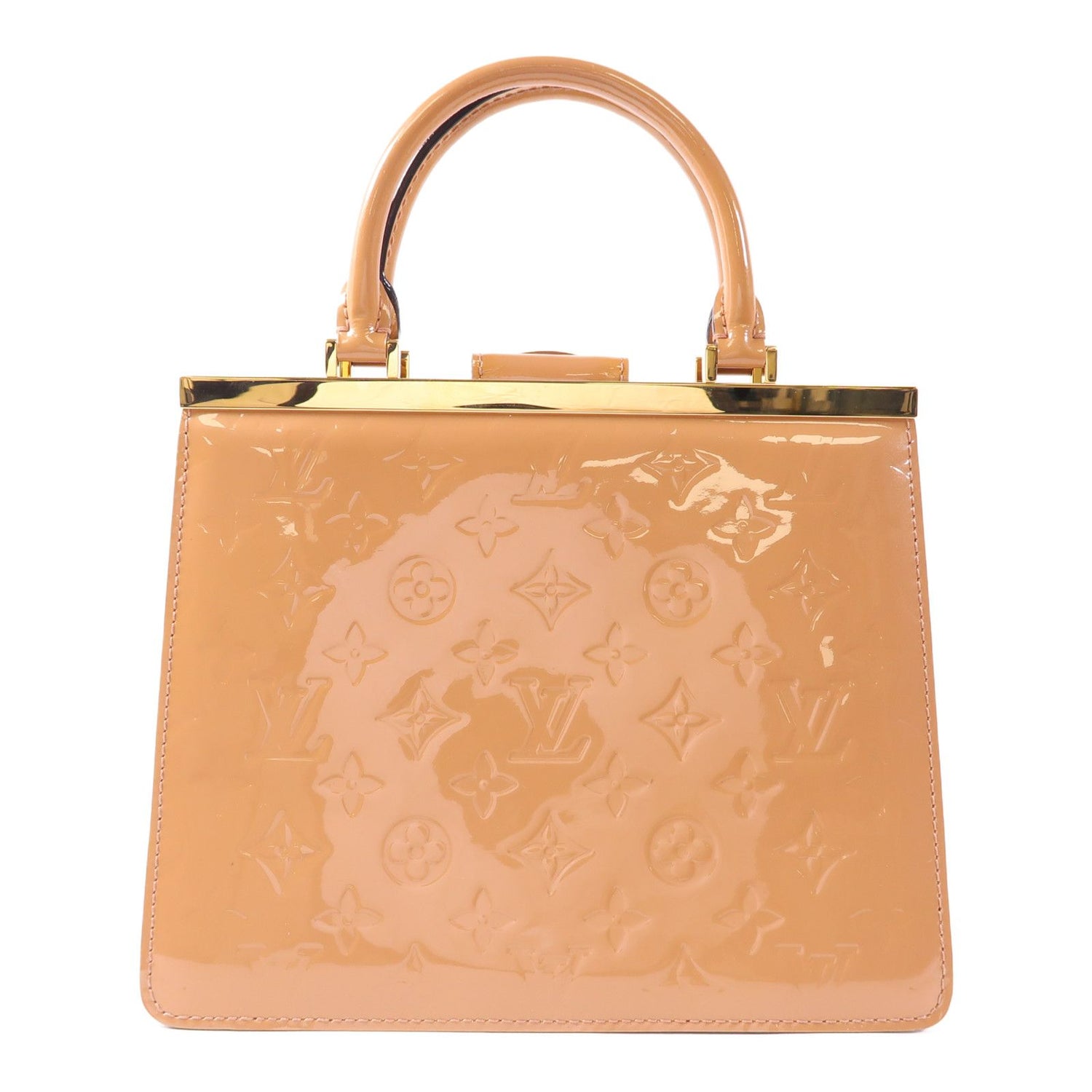 Louis Vuitton Lacquered Leather Deesse Pm Kinpaku Handmade Bag Beige Handbag M 91596