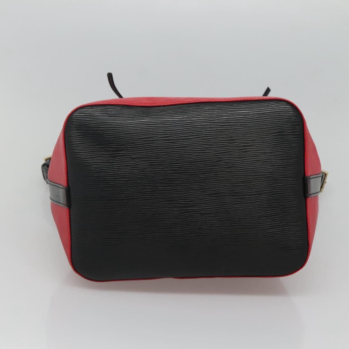 Louis Vuitton Epi Petit Noe Shoulder Bag Bicolor Black Red M 44017 Lv Auth