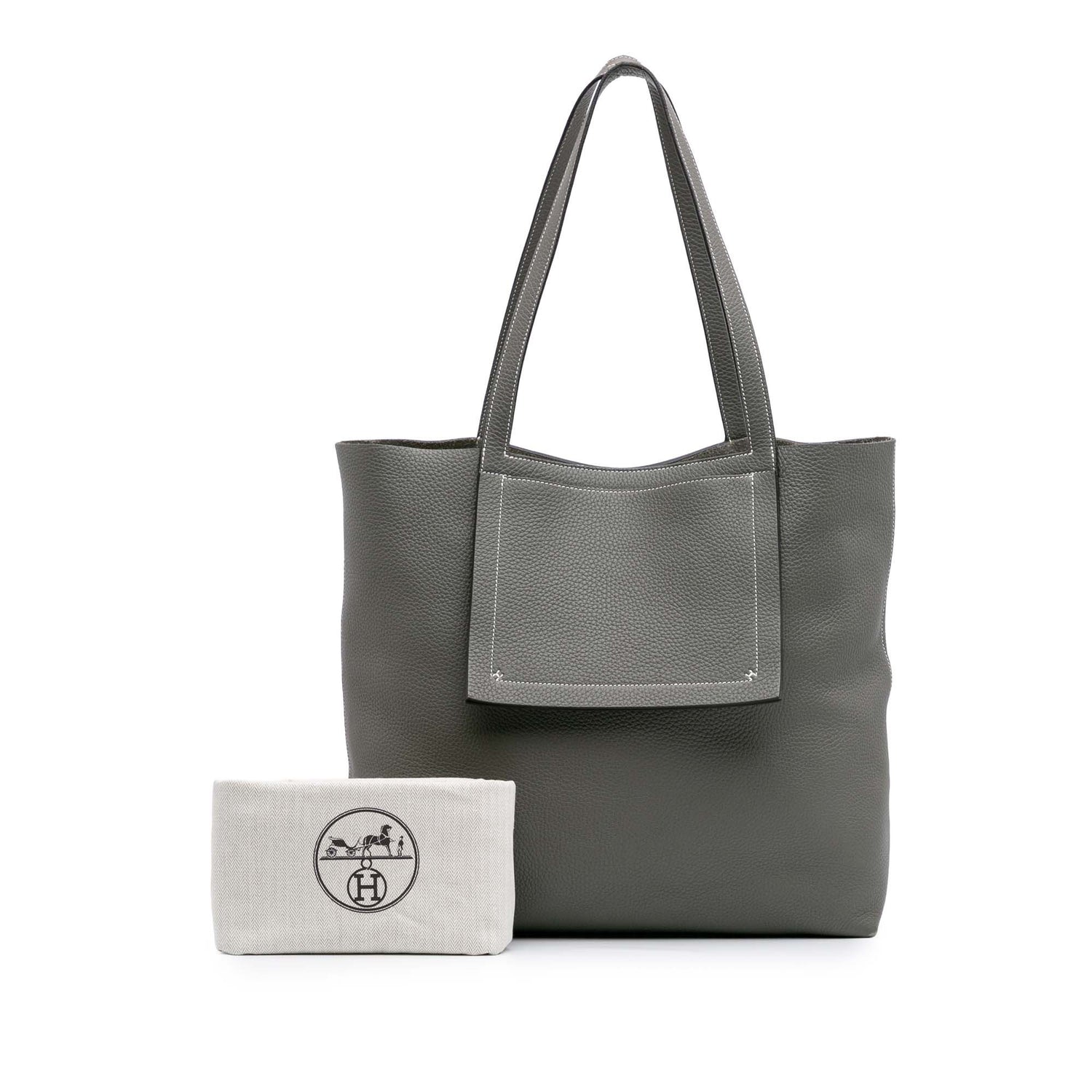Hermes Taurillon Clemence Cabasellier 46 Gray