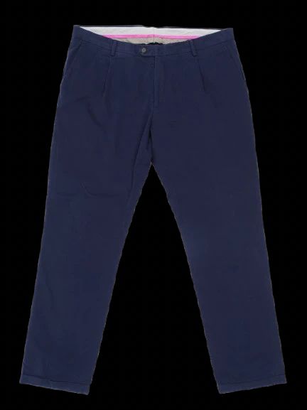 Excellent Etro Navy Blue Cotton Pants Size 3XL Made in Italy