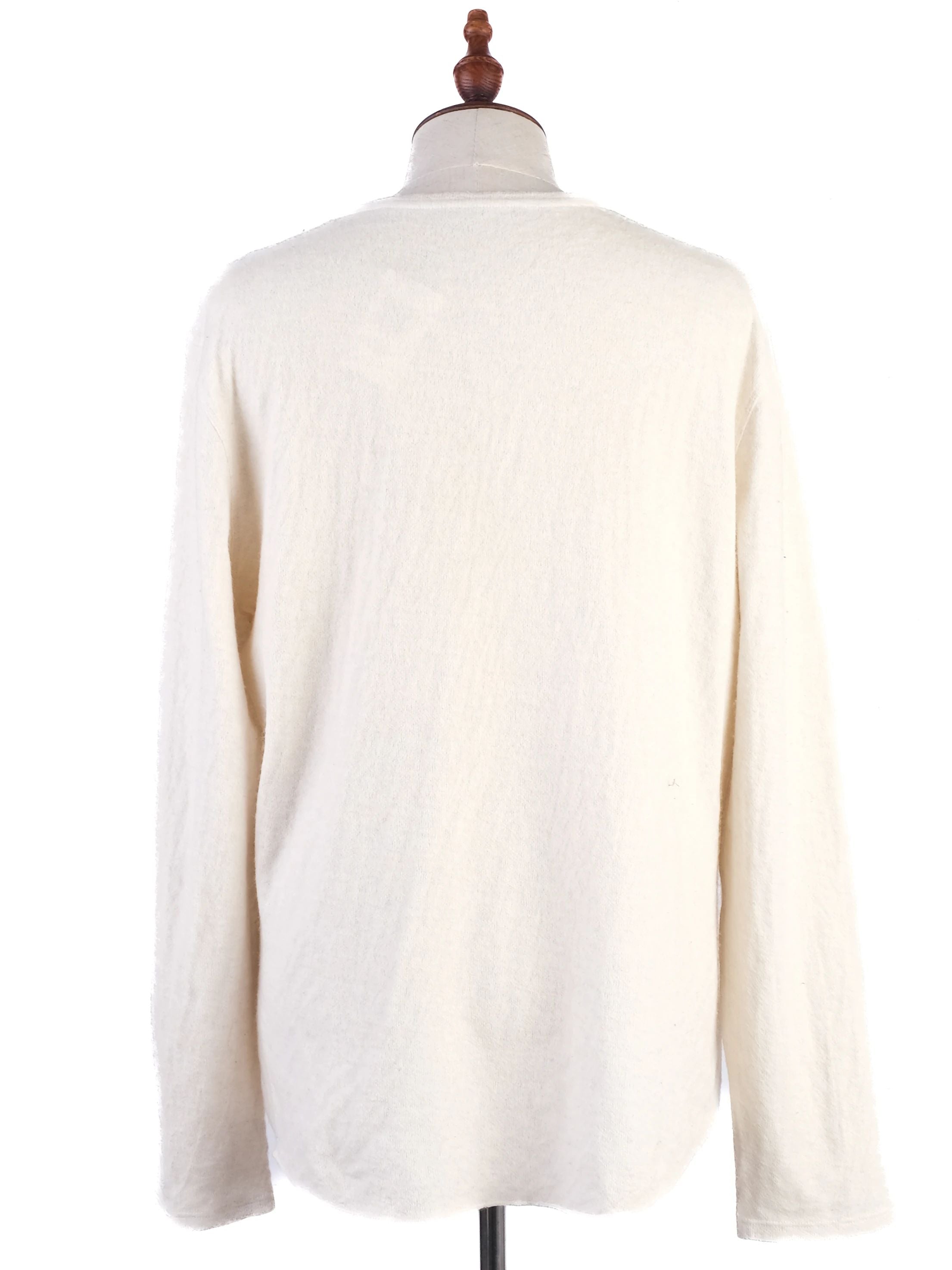 Excellent Vince White Wool Long Sleeve Henley Shirt Size XL