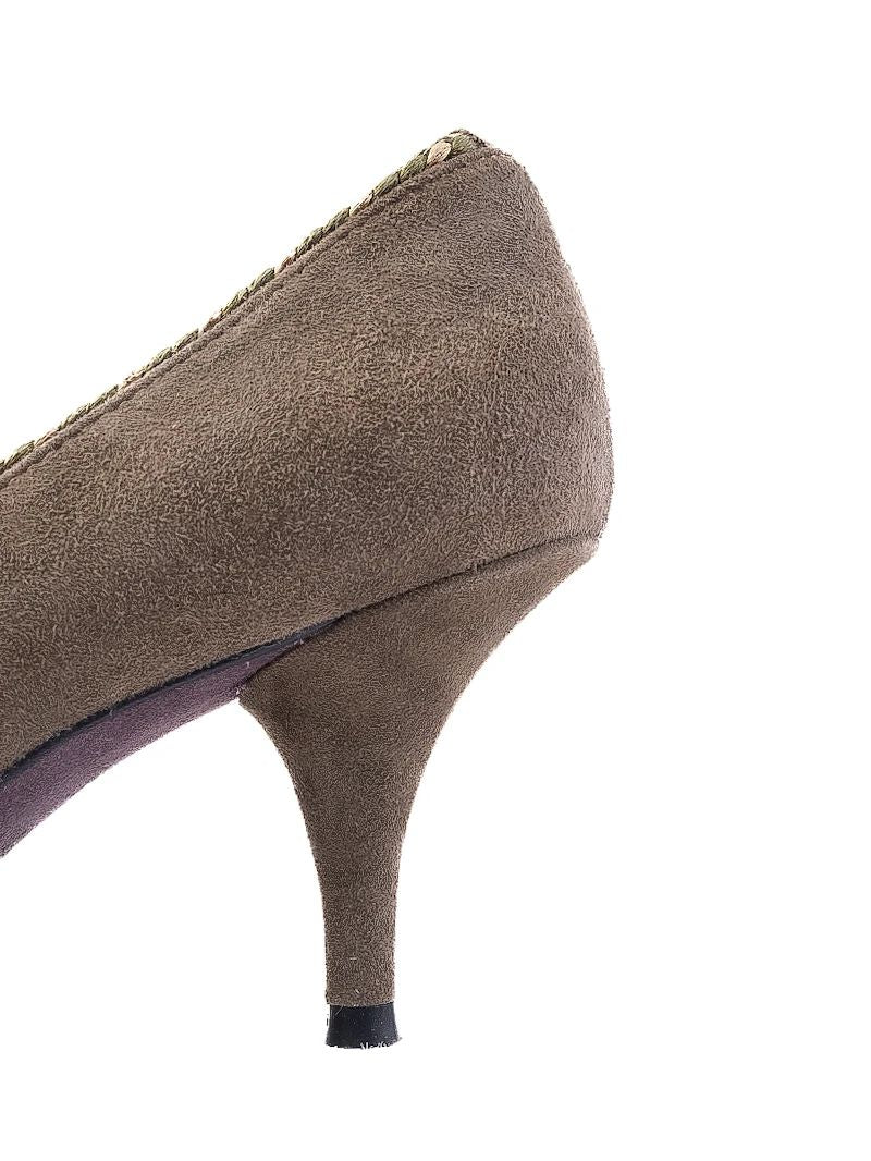 Perfect Baldan Green Genuine Suede High Heels Size 37