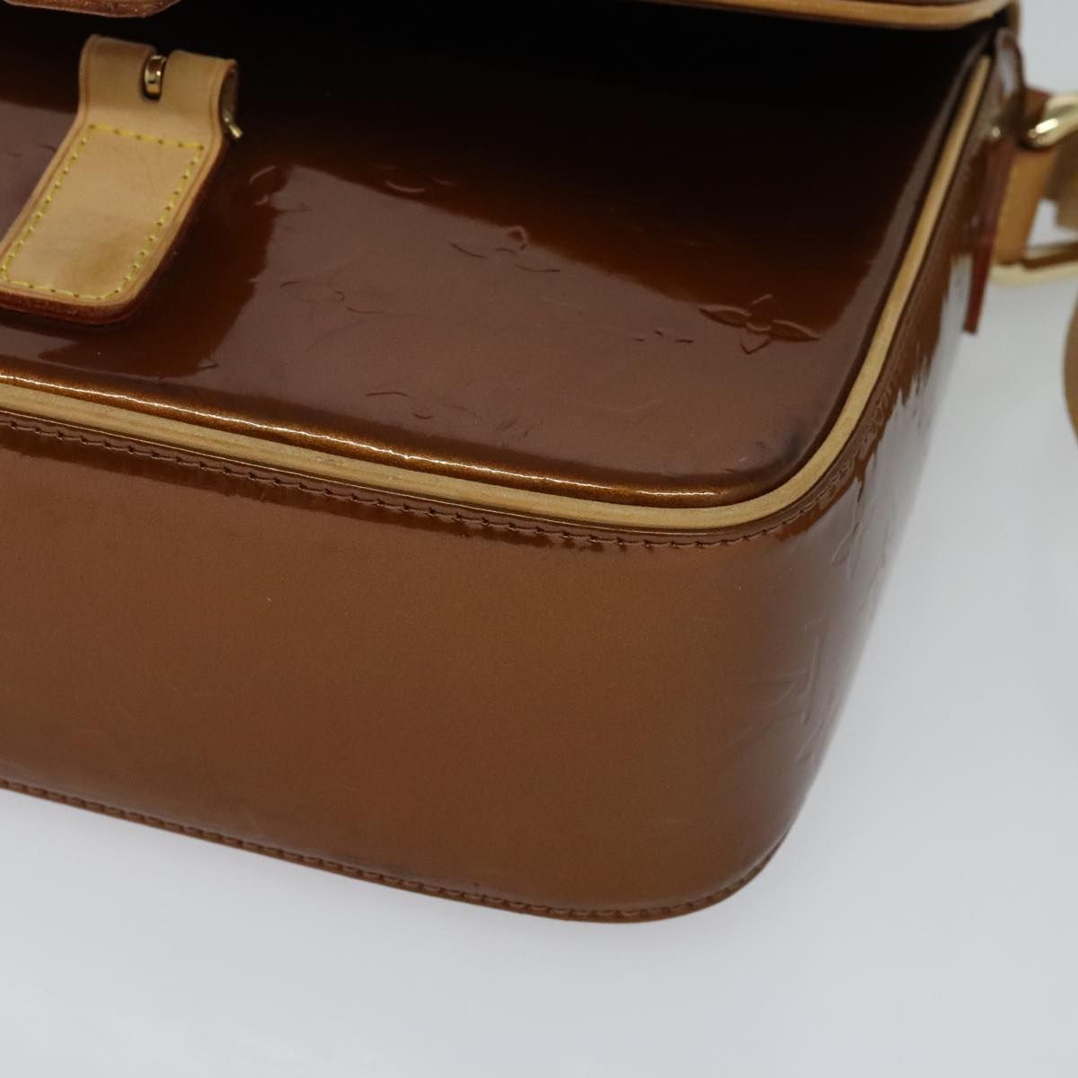 Louis Vuitton Vernis Christie Gm Shoulder Bag Bronze M 91107 Auth