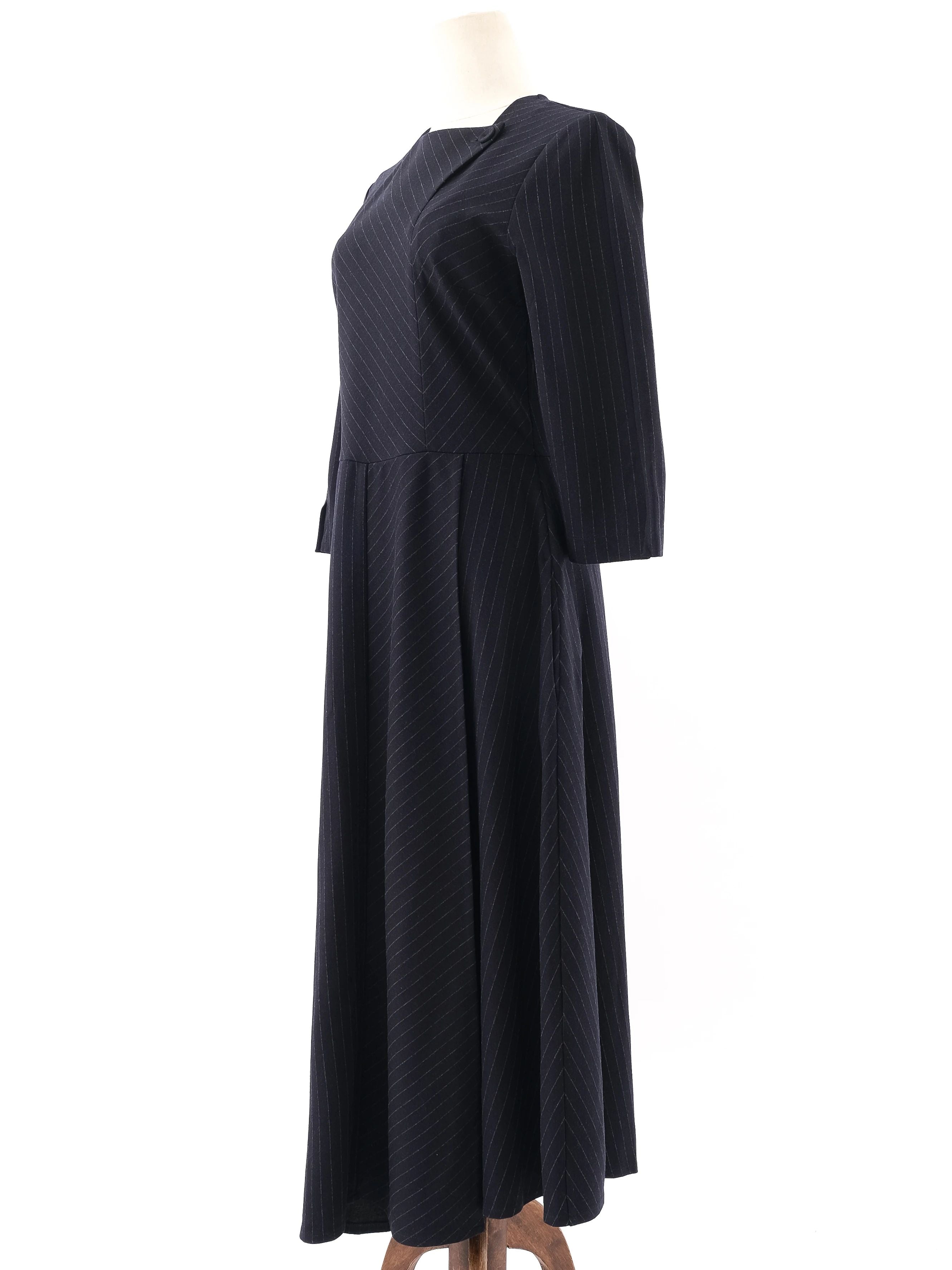 Excellent Marella Black Viscose Long Sleeve Dress Size M