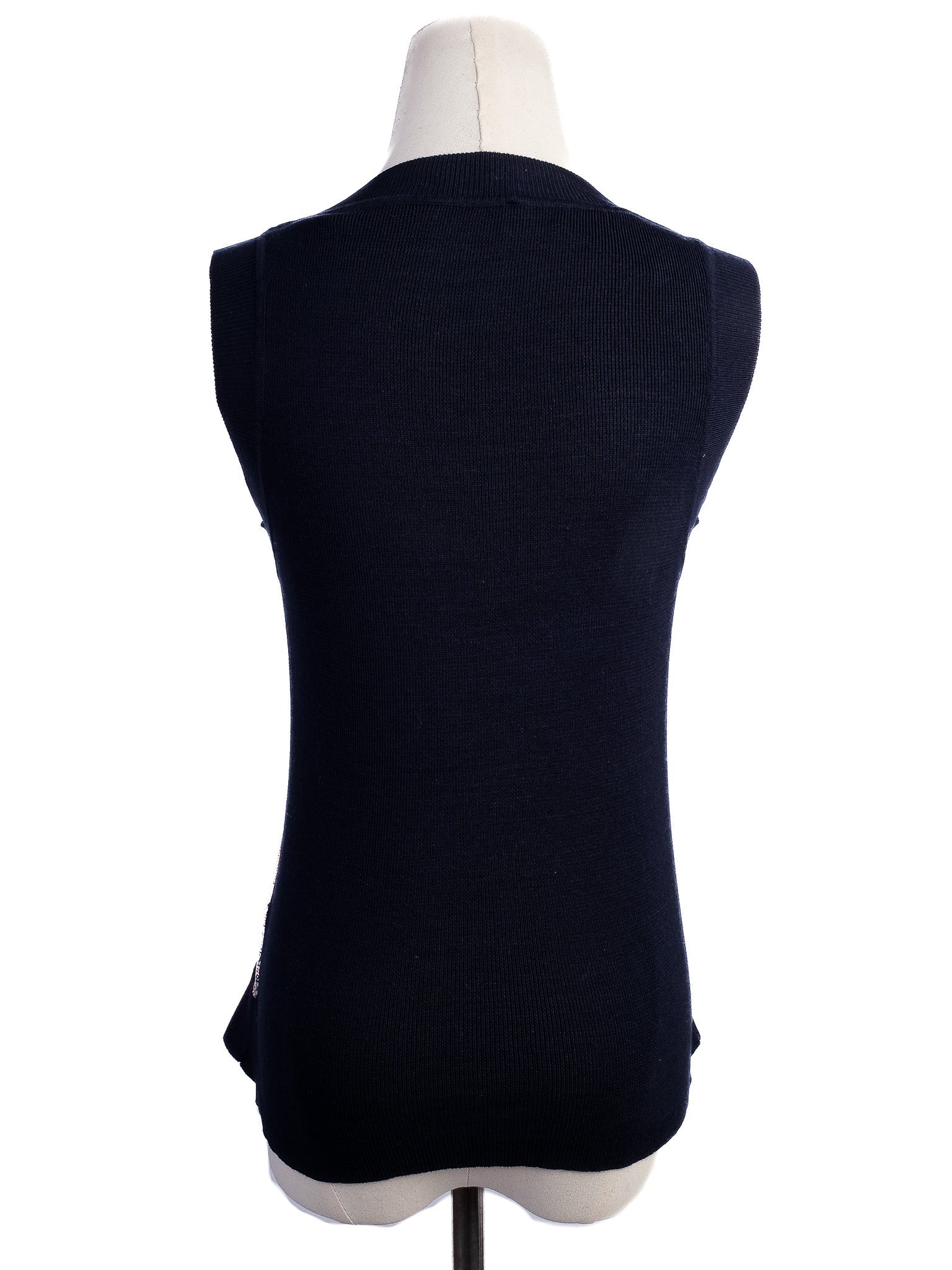 Excellent Red Valentino Sleeveless Top XS Combined Cotton Anchor Design