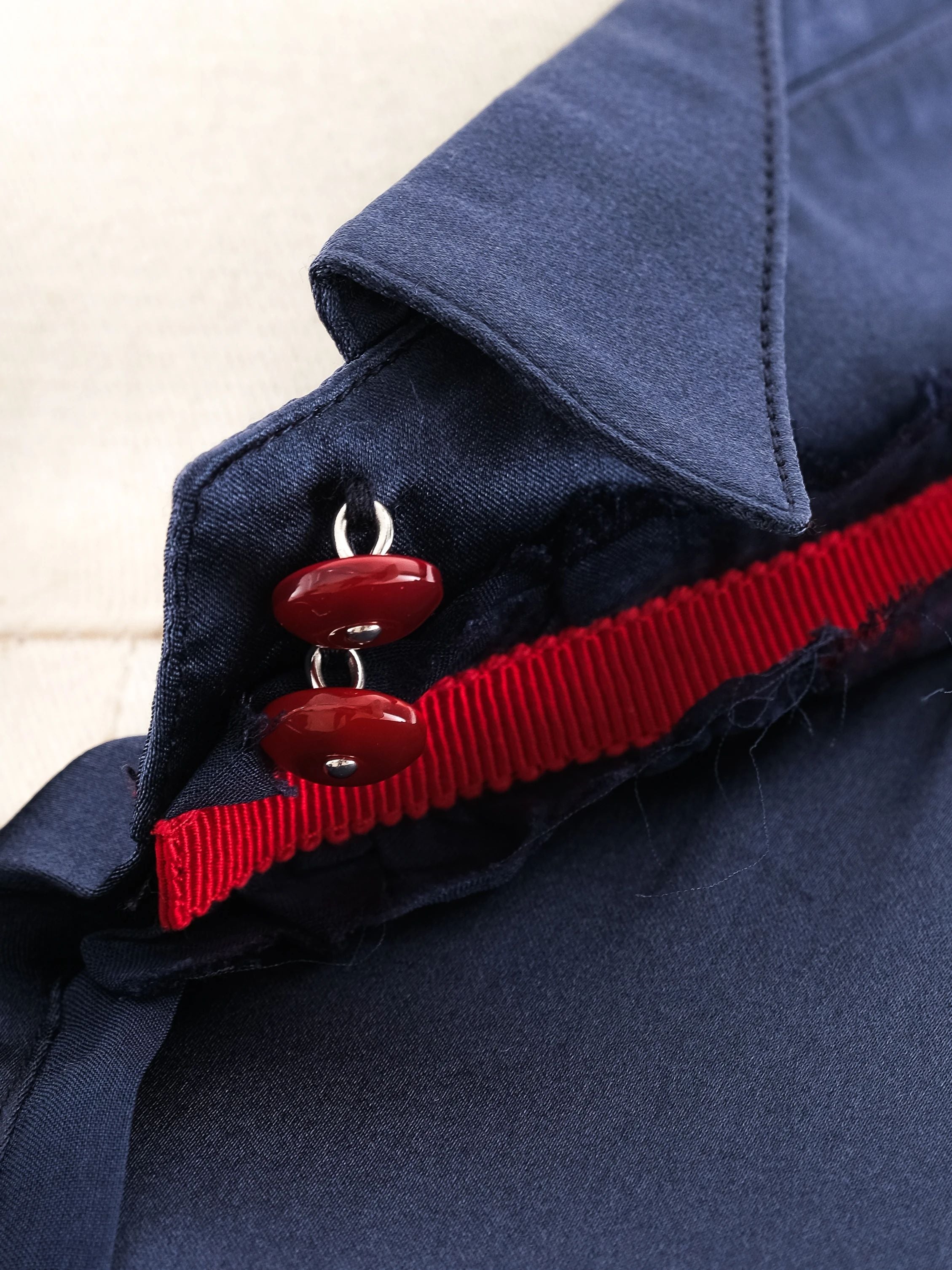 Excellent Emporio Armani Blue Silk Long-Sleeved Shirt Size M