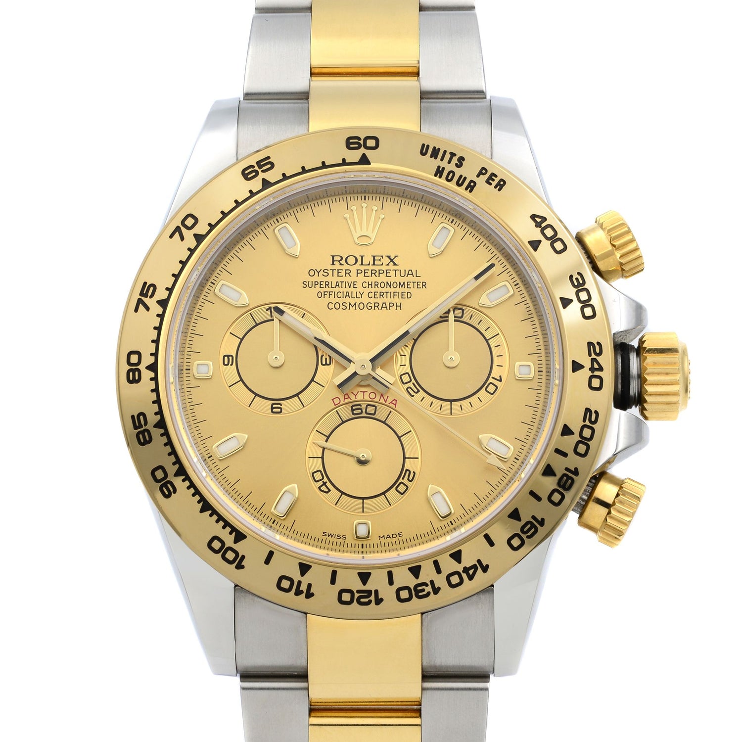 Rolex Daytona Steel 18K Yellow Gold Champagne Dial Mens Automatic Watch 116503