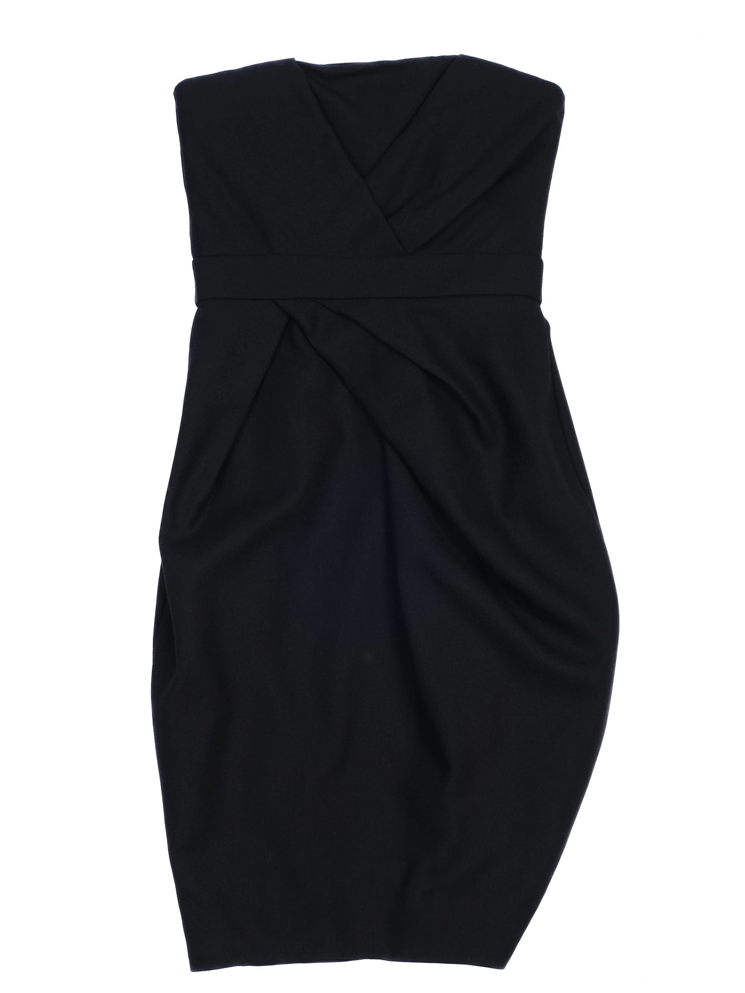 NEW By Malene Birger Black Wool Strapless Dress Size XS