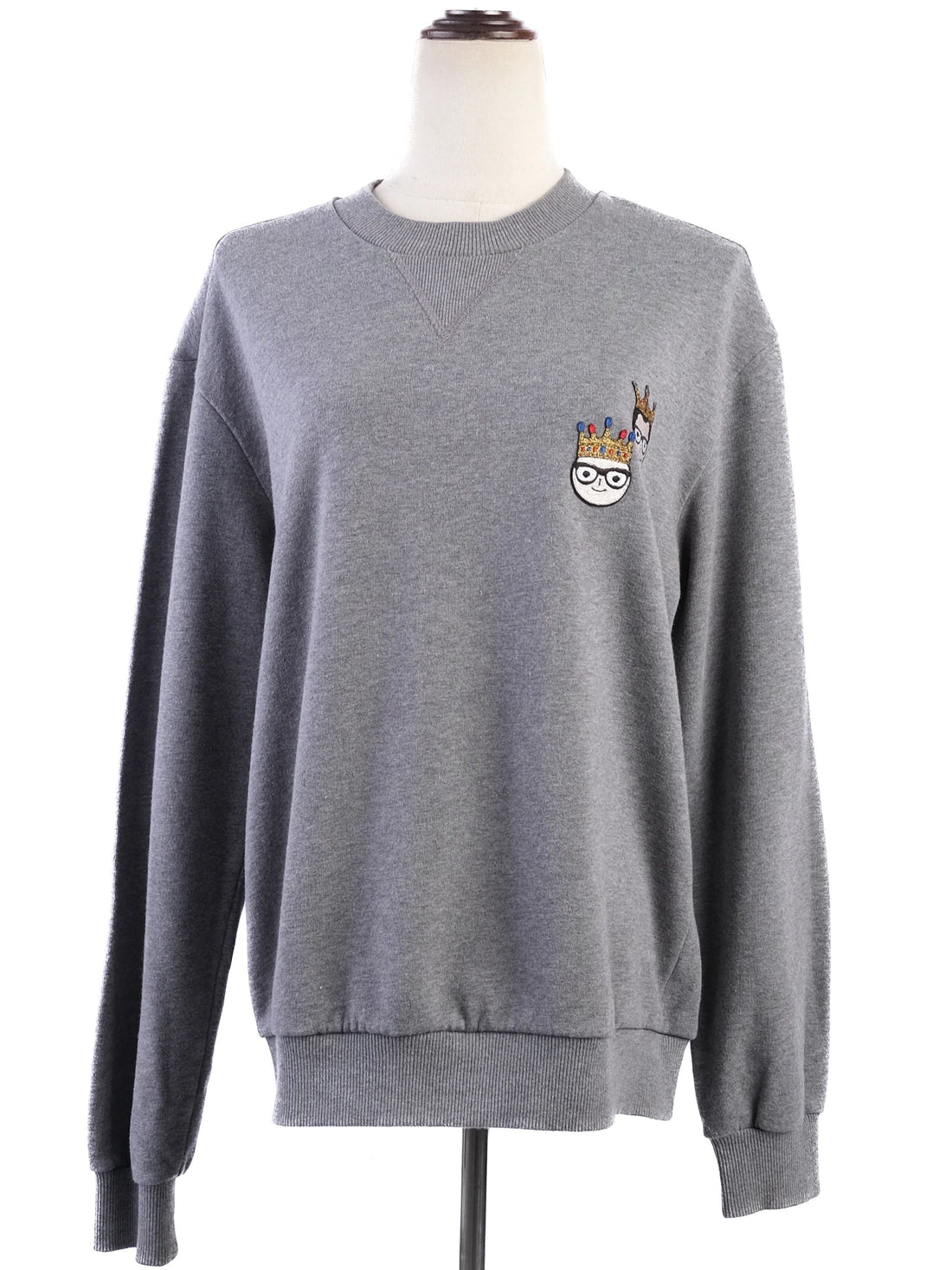 Excellent Dolce Gabbana Gray Cotton Sweatshirt Size S with